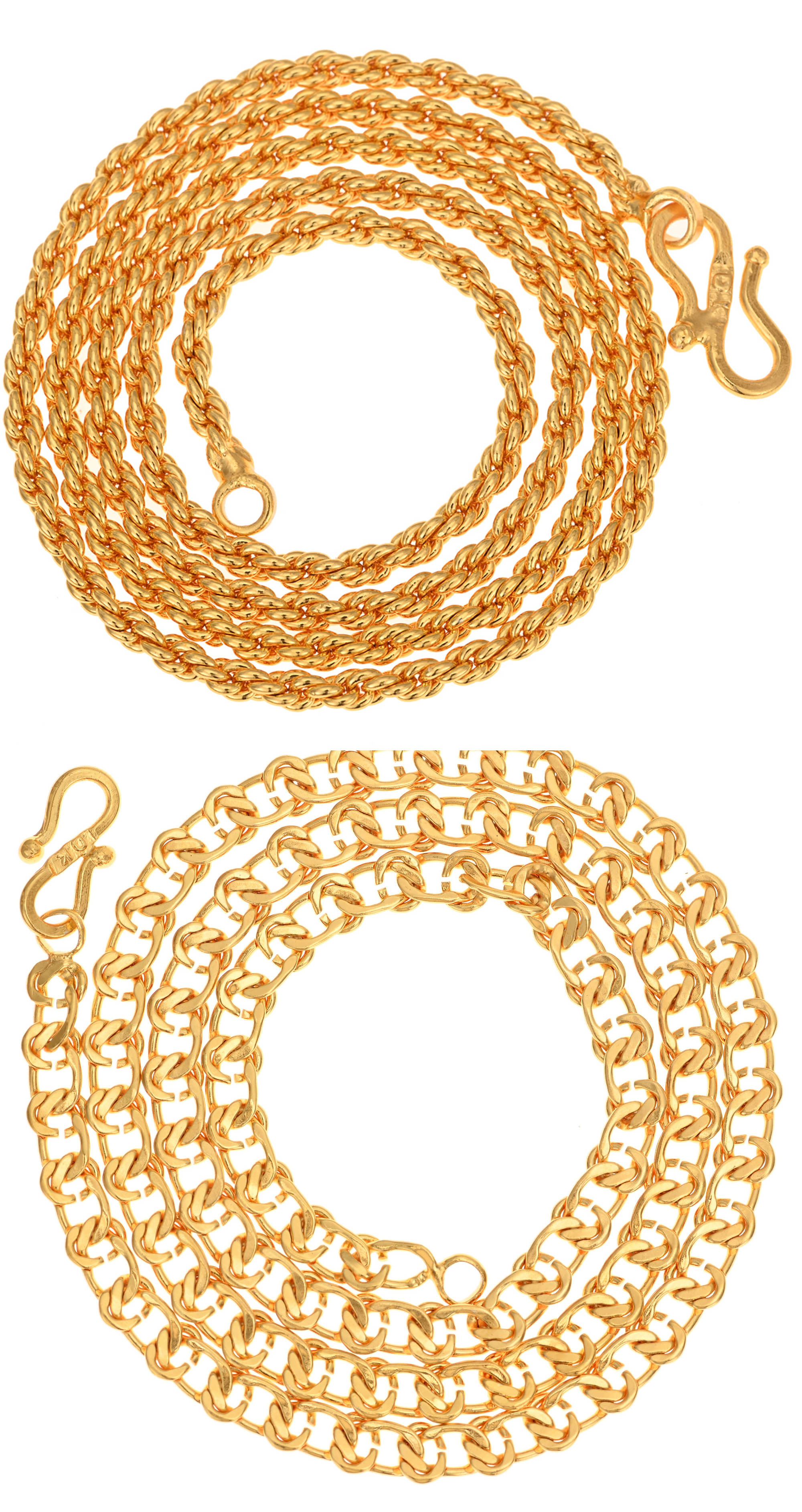     			AanyaCentric Combo of 2 Gold Plated 22inches Long Fashion Chain