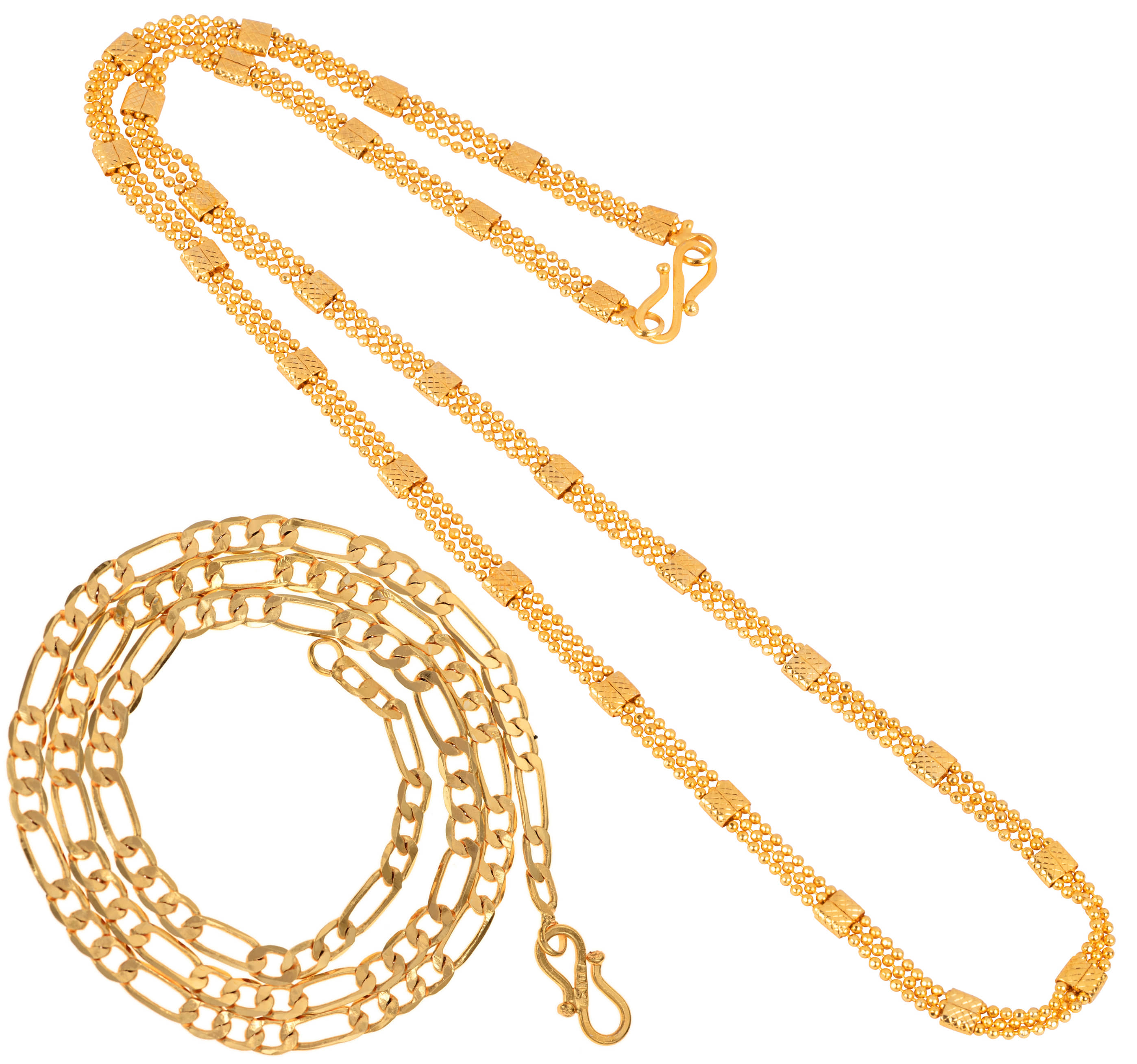 AanyaCentric Combo of 2 Gold Plated 22inches Long Fashion Chain