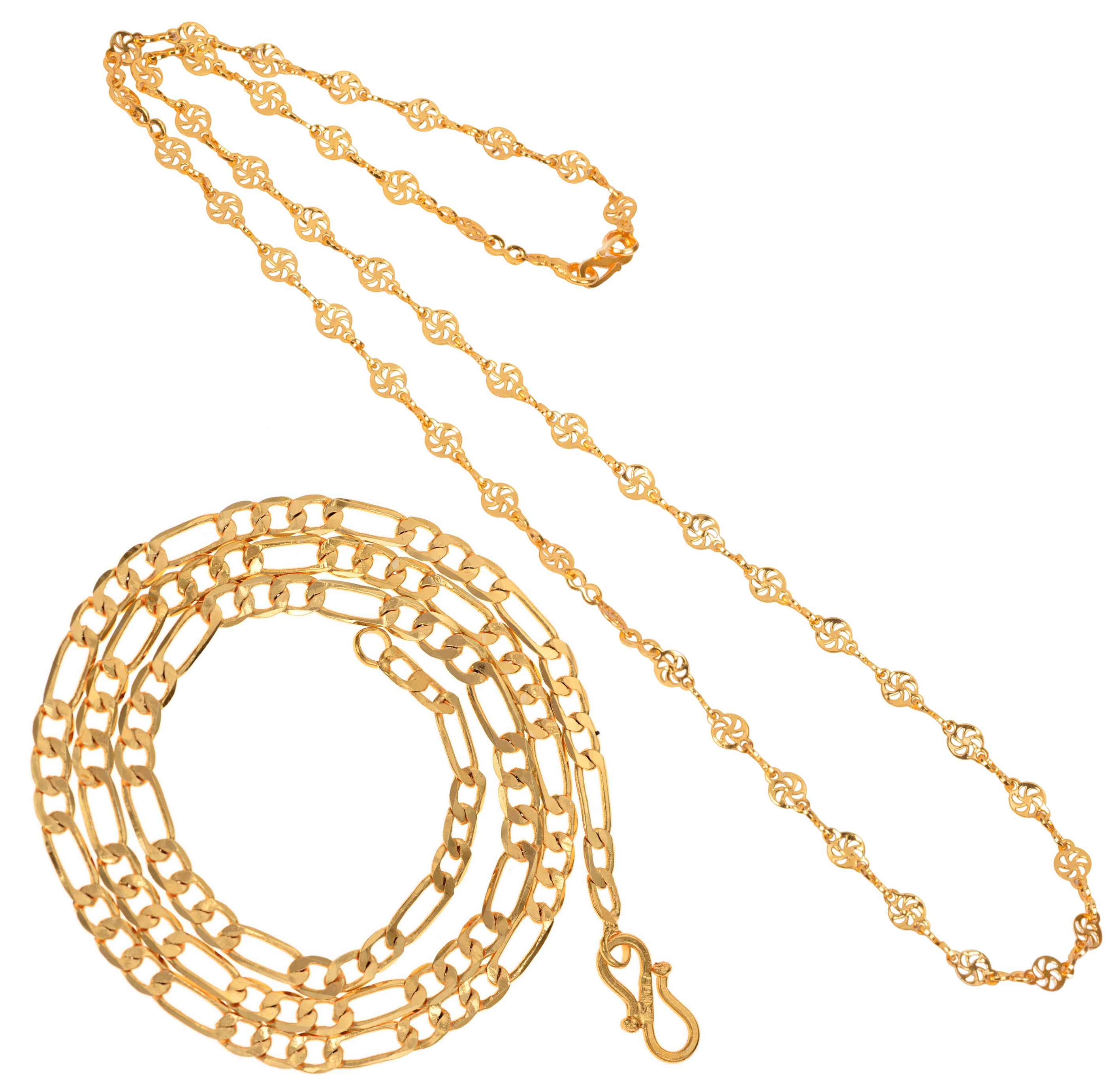 AanyaCentric Combo of 2 Gold Plated 22inches Long Fashion Chain