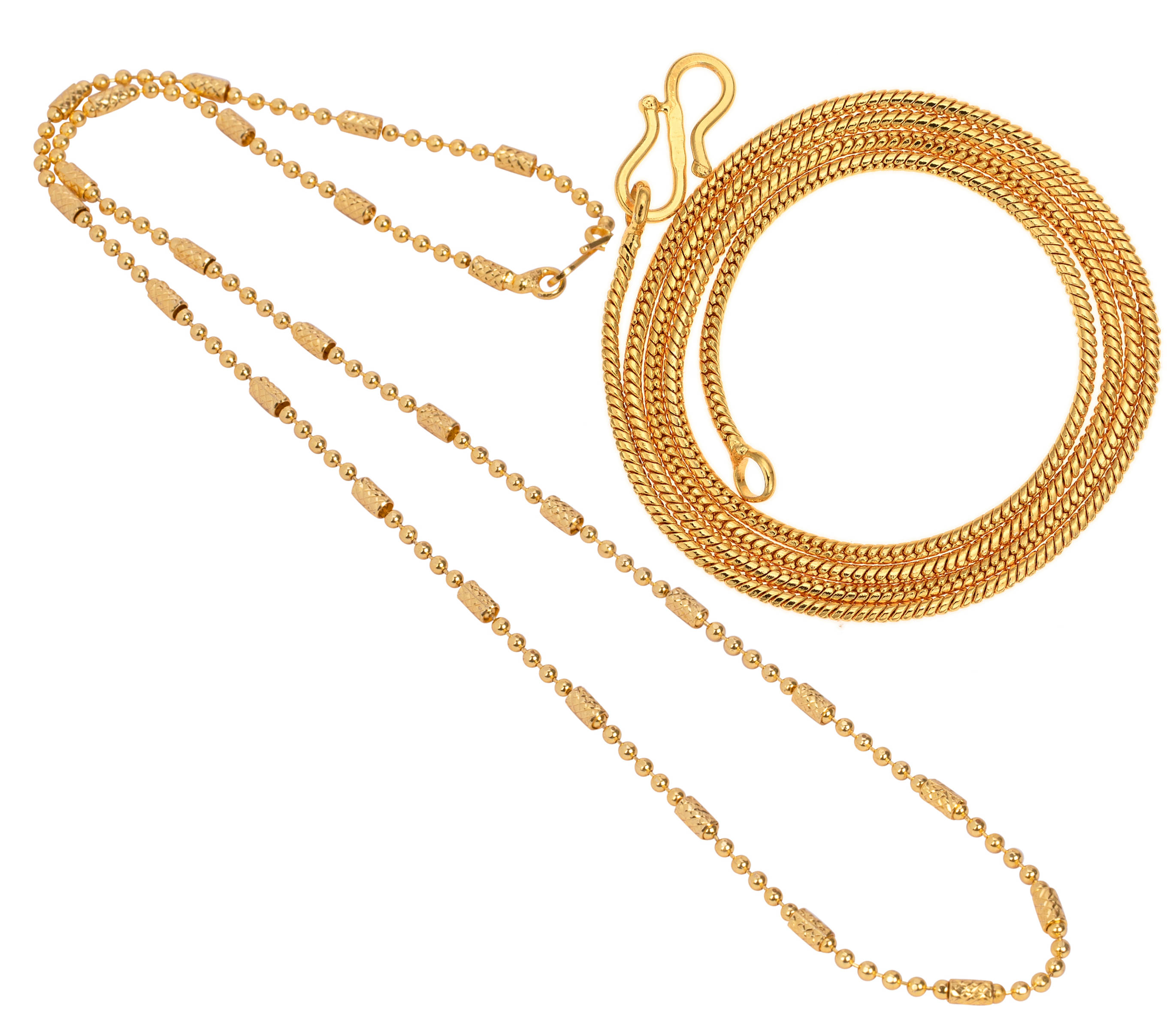 AanyaCentric Combo of 2 Gold Plated 22inches Long Fashion Chain AanyaCentric Combo of 2 Gold Plated 22inches Long Fashion Chain