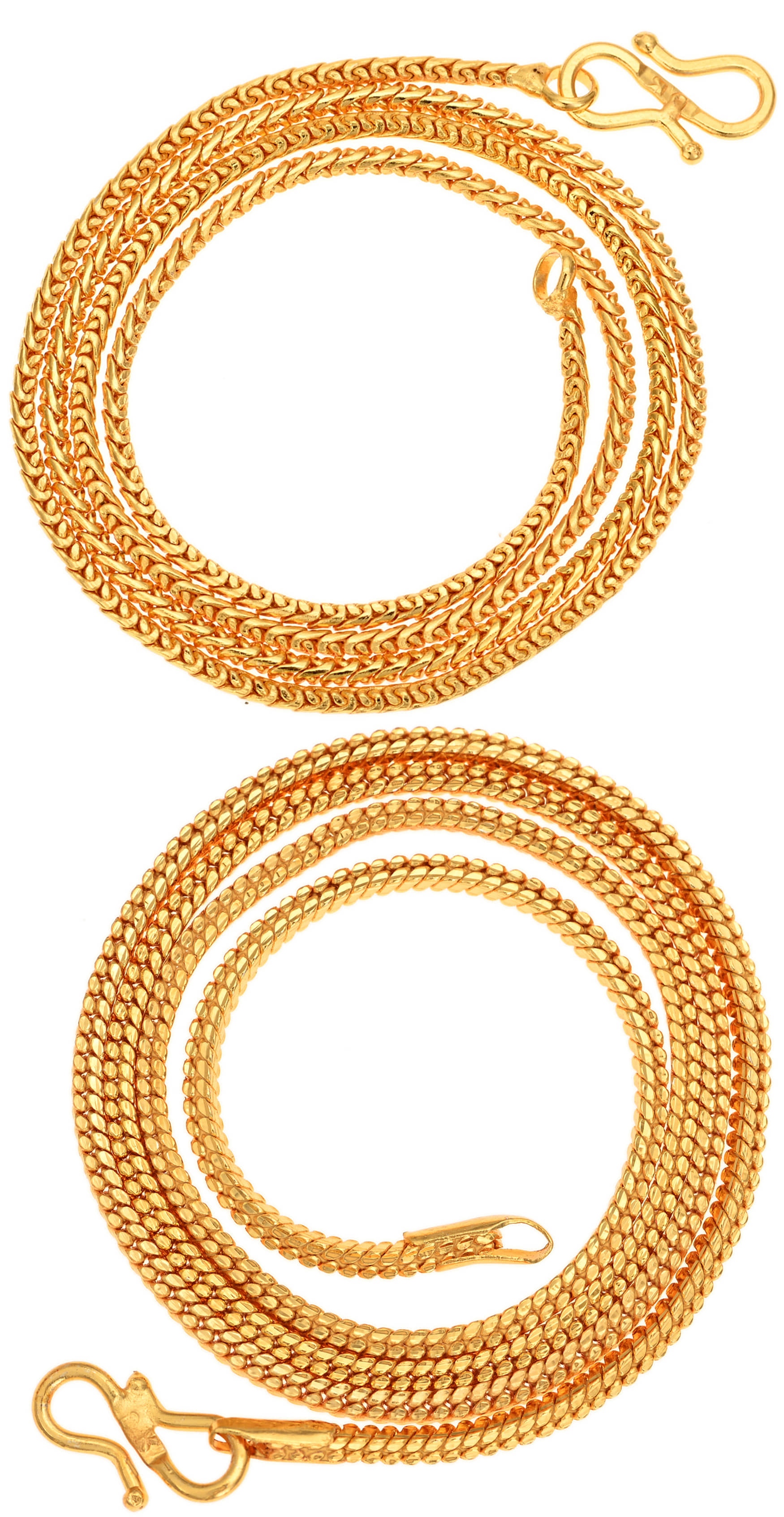 AanyaCentric Combo of 2 Gold Plated 22inches Long Fashion Chain