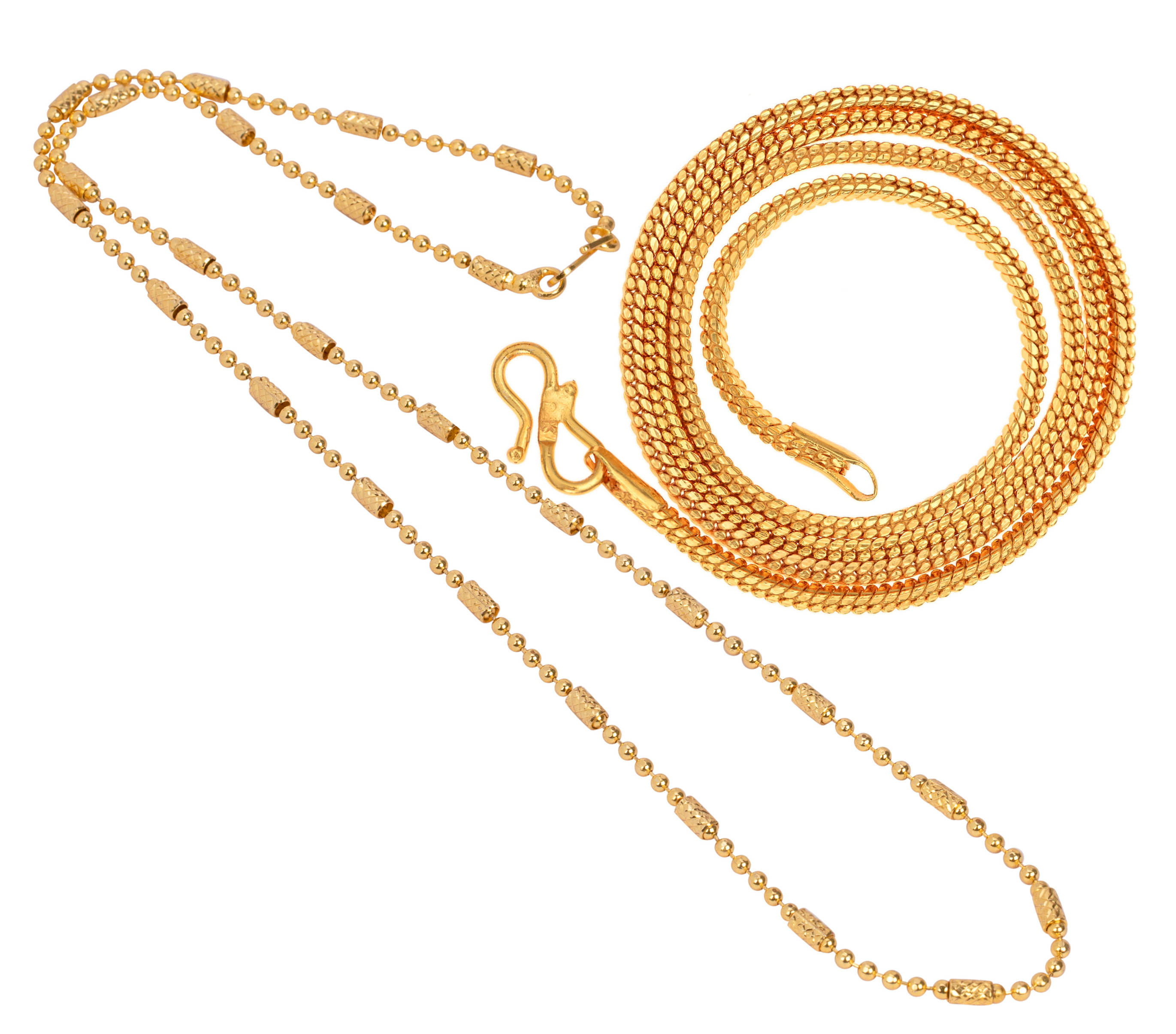 AanyaCentric Combo of 2 Gold Plated 22inches Long Fashion Chain AanyaCentric Combo of 2 Gold Plated 22inches Long Fashion Chain