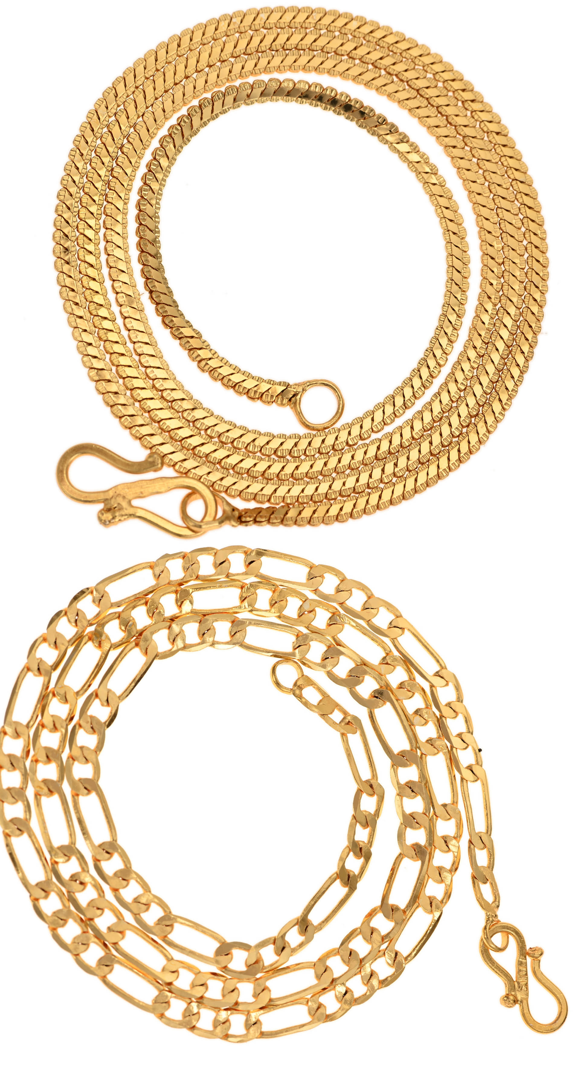 AanyaCentric Combo of 2 Gold Plated 22inches Long Fashion Chain
