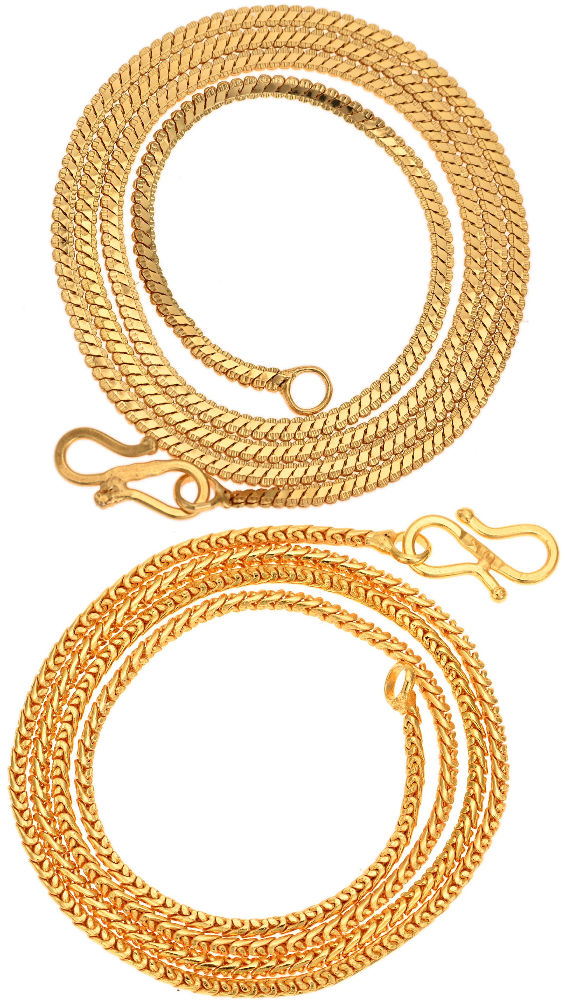 AanyaCentric Combo of 2 Gold Plated 22inches Long Fashion Chain AanyaCentric Combo of 2 Gold Plated 22inches Long Fashion Chain