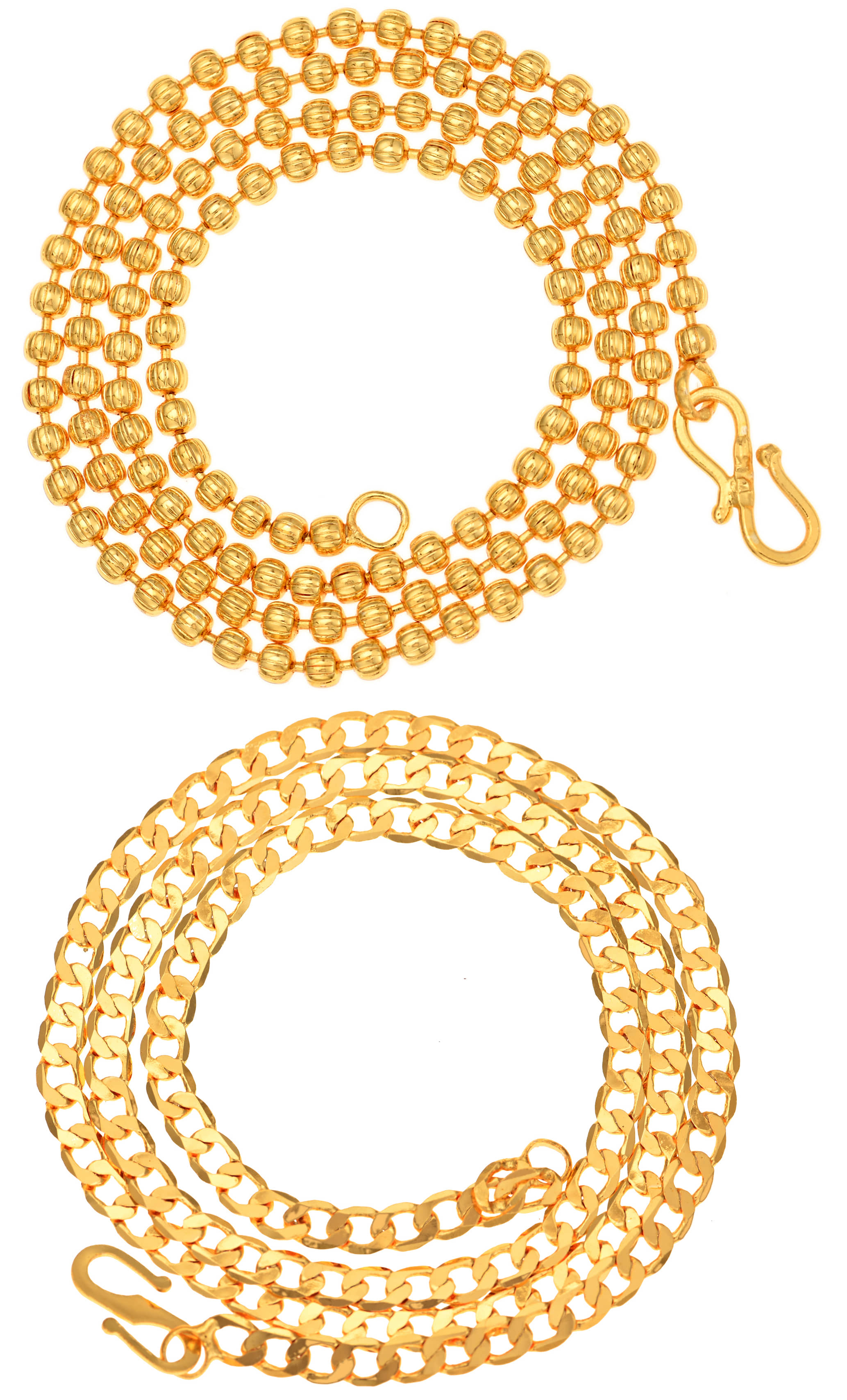 AanyaCentric Combo of 2 Gold Plated 28inches Long Fashion Chain