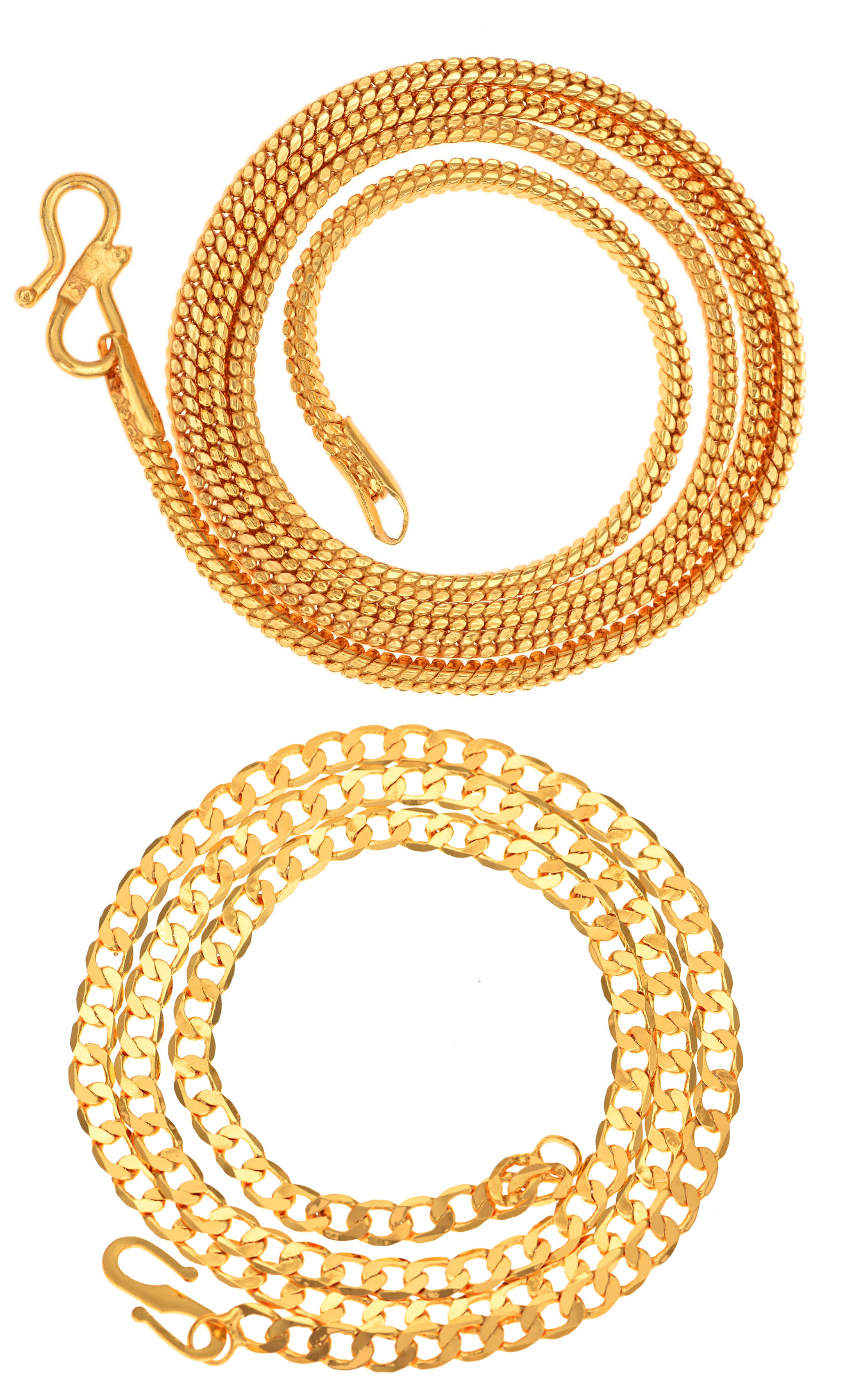 AanyaCentric Combo of 2 Gold Plated 28inches Long Fashion Chain