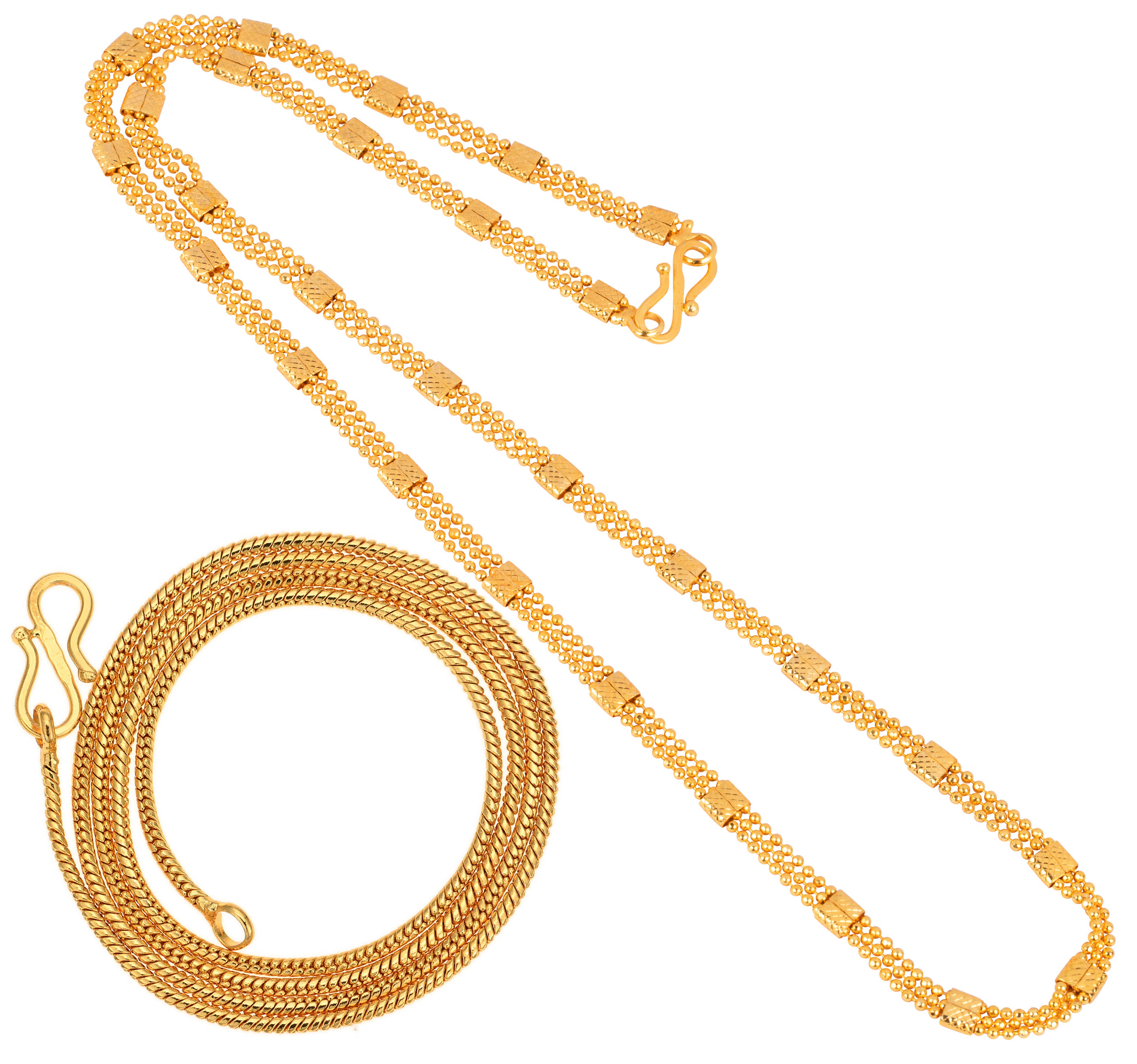 AanyaCentric Combo of 2 Gold Plated 28inches Long Fashion Chain