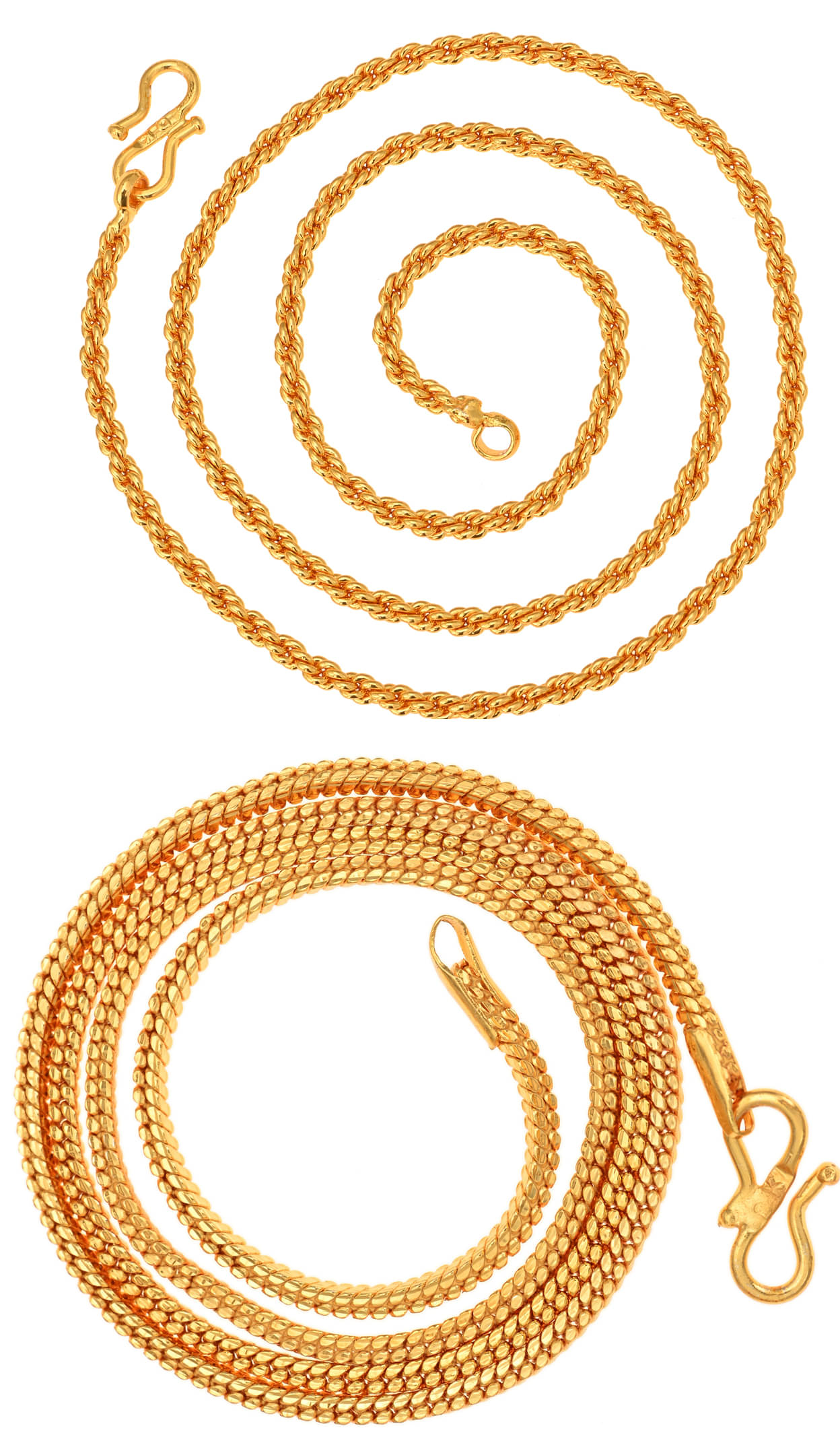 AanyaCentric Combo of 2 Gold Plated 22inches Long Fashion Chain AanyaCentric Combo of 2 Gold Plated 22inches Long Fashion Chain