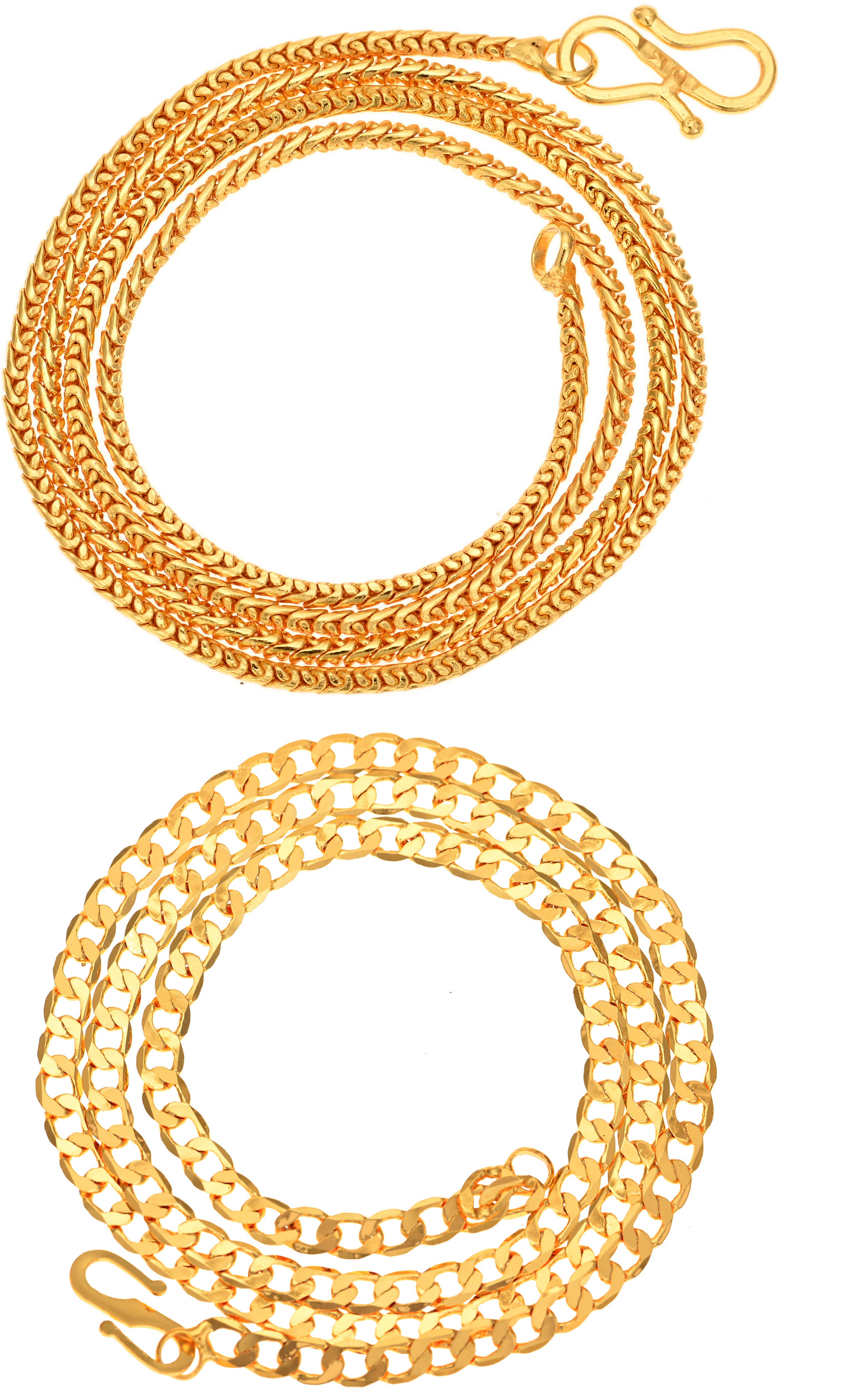     			AanyaCentric Combo of 2 Gold Plated 22inches Long Fashion Chain