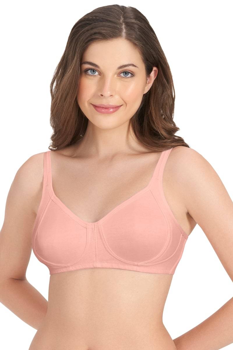 Amante Cotton Non Padded Women's Seamless Bra ( Pink ) Amante Cotton Non Padded Women's Seamless Bra ( Pink )