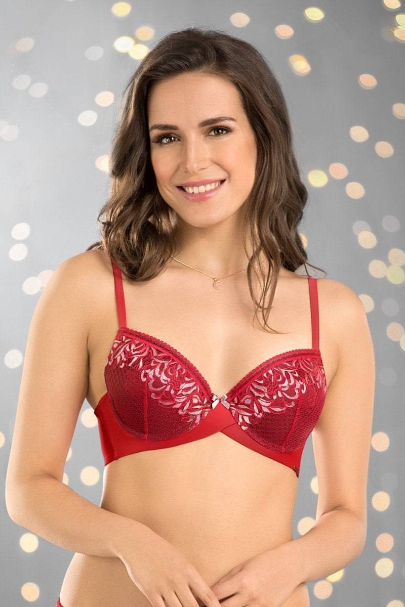     			Amante Polyamide T-Shirt Bra - Red Single