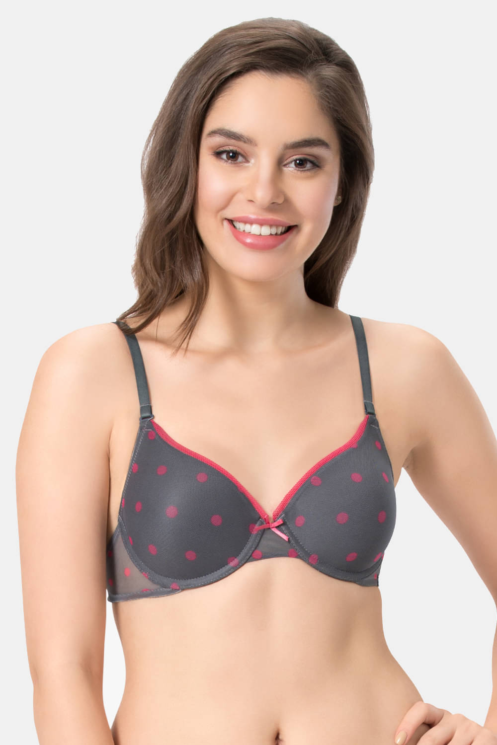     			Everyde by Amante Polyamide T-Shirt Bra - Grey Single