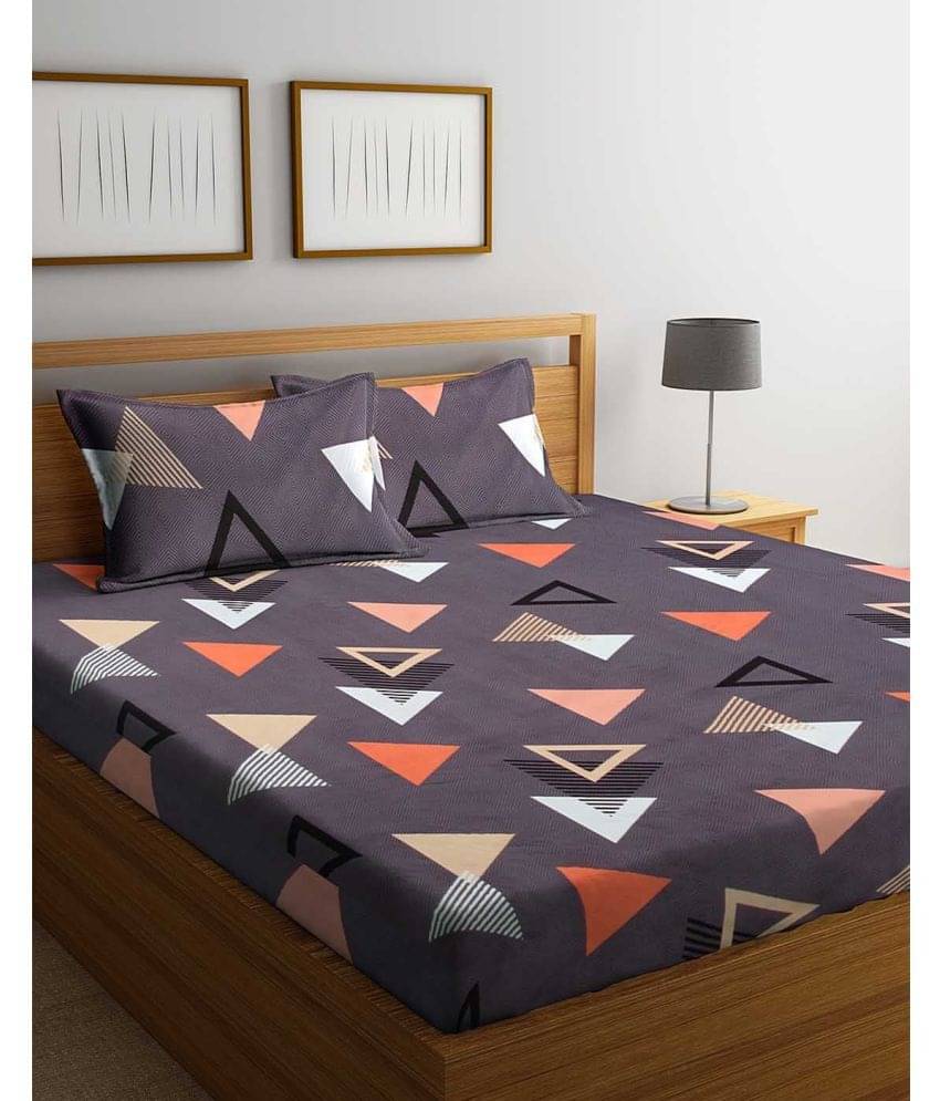 Home Sizzler Microfiber Double Bedsheet ( Grey ) Home Sizzler Microfiber Double Bedsheet ( Grey )