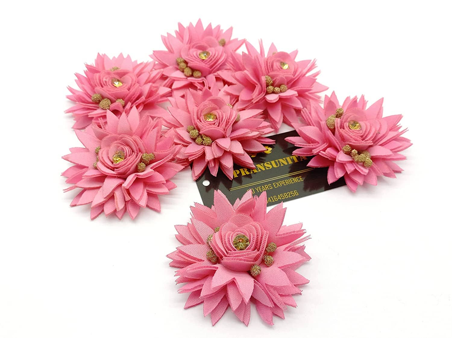 PRANSUNITA Fabric Stem Less Rose Flower with PollenHandmade Decoration Flowers ( Pack of 6 ) - Stationery | Buy online on ZillyBuy