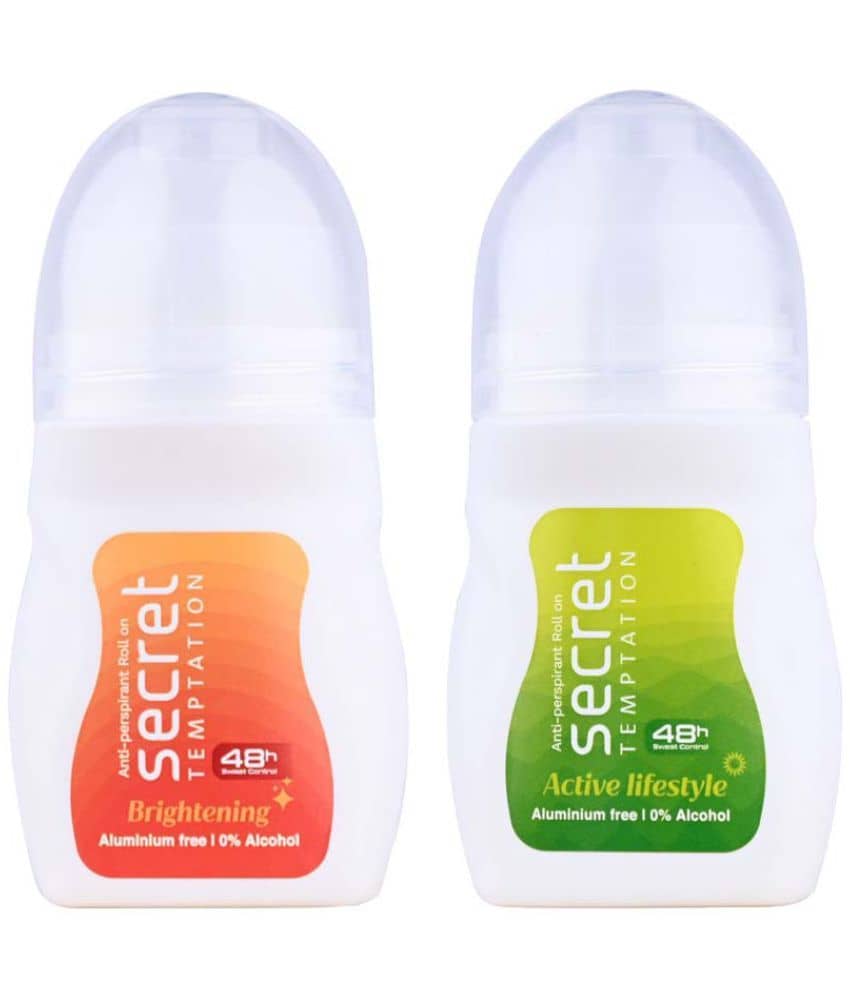secret temptation Active Lifestyle and Brightening Deodorant Roll-on - For Women (100 ml, Pack of 2)