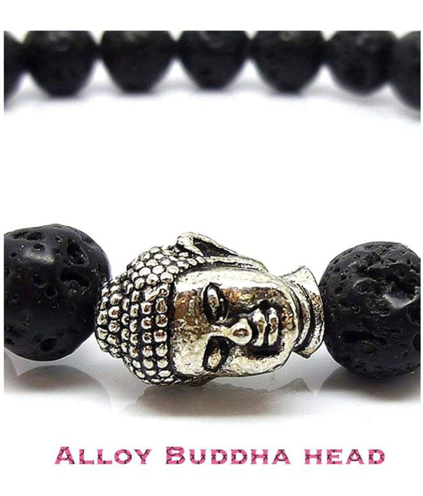 Black Lava Stone Reiki Yoga Meditation Buddha Bracelet     			Black Lava Stone Reiki Yoga Meditation Buddha Bracelet
