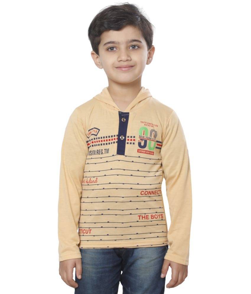     			Fourfolds Pack of 2 Boys Cotton Blend T-Shirt ( Beige )