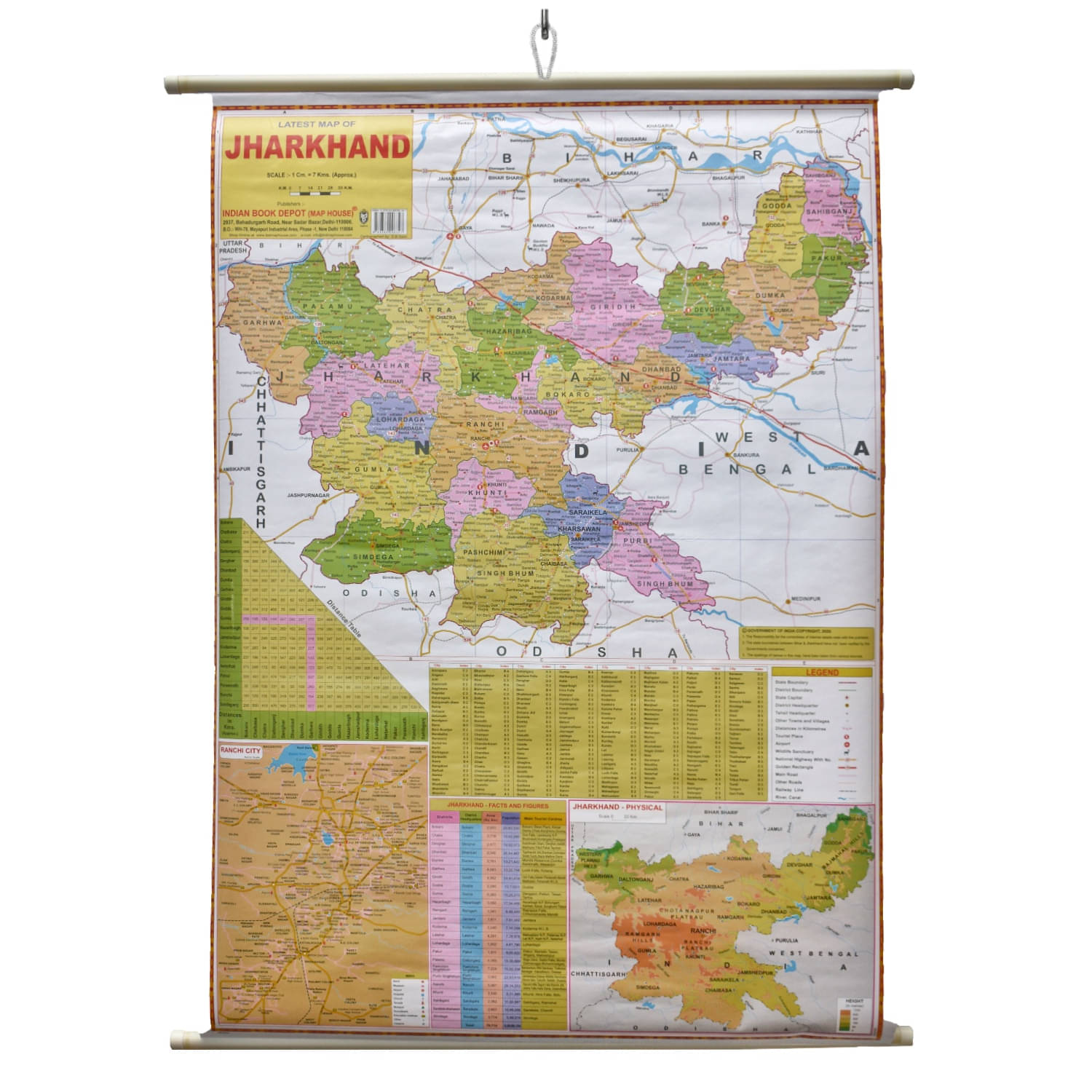 Jharkhand Map Chart Laminated Wall Chart (Size 100X75 CM) Perfect for Classroom, Student, School, Student And Teacher Jharkhand Map Chart Laminated Wall Chart (Size 100X75 CM) Perfect for Classroom, Student, School, Student And Teacher