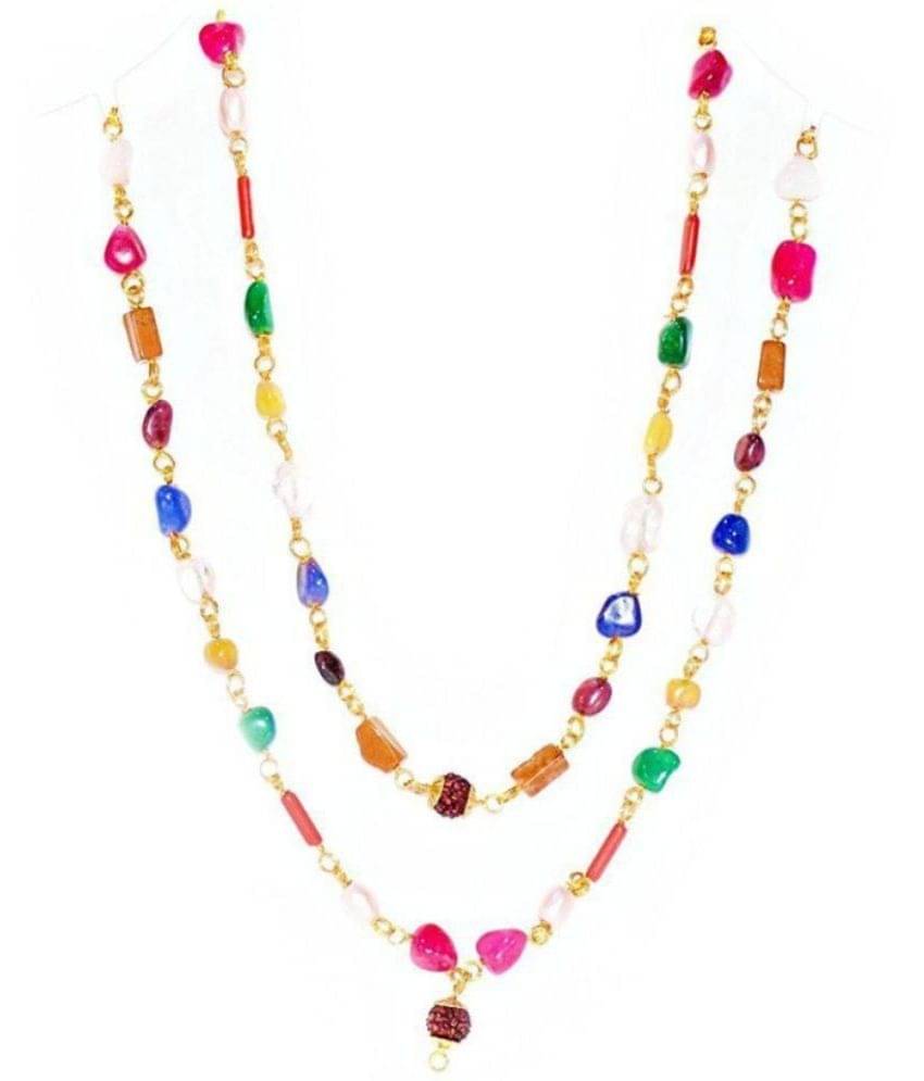     			Navratan Rosary with Genuine semi bijou