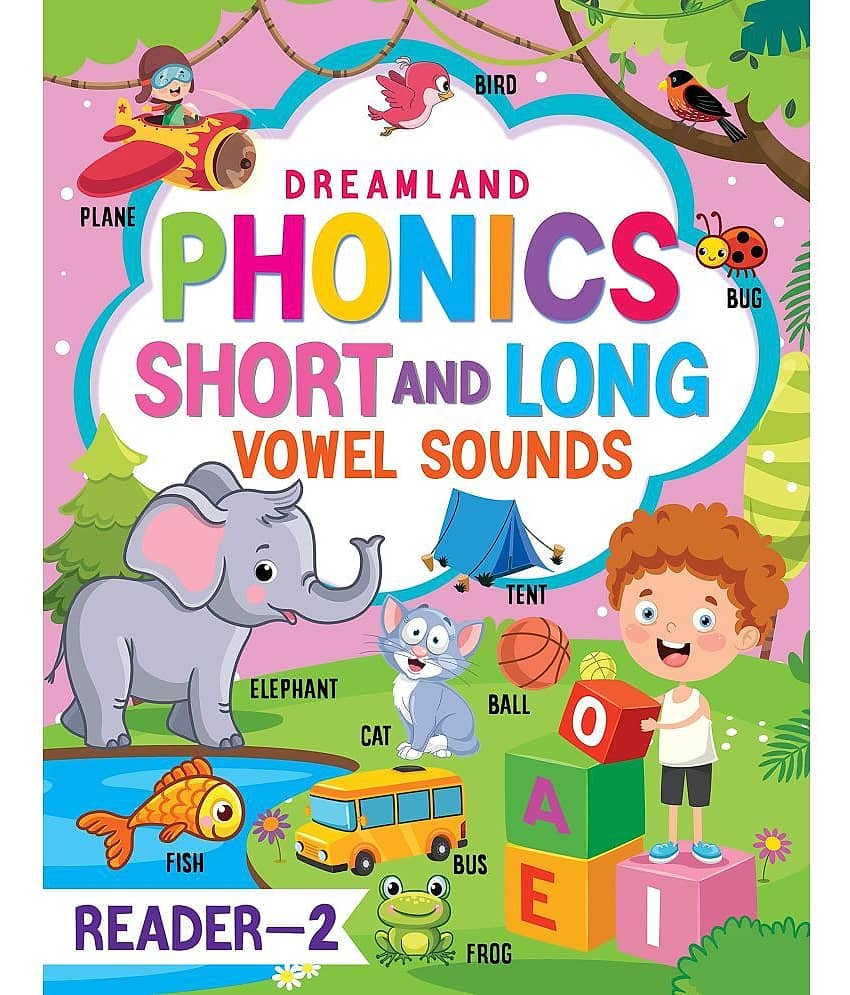 Phonics Reader- 2 (Short and Long Vowel Sounds) Age 5+ - Early Learning Book - Stationery | Buy online on ZillyBuy