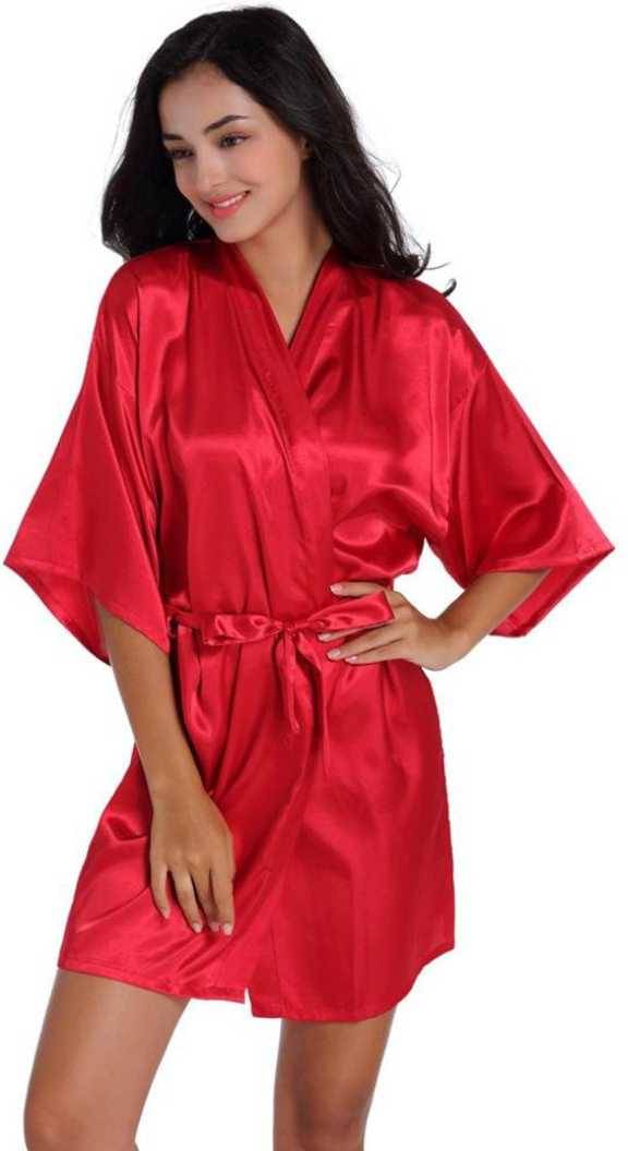     			CELOSIA Satin Robes - Red Single