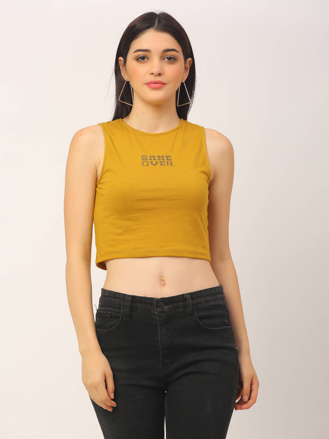 Rigo Women's Cotton Crop Top ( Yellow ) Rigo Women's Cotton Crop Top ( Yellow )