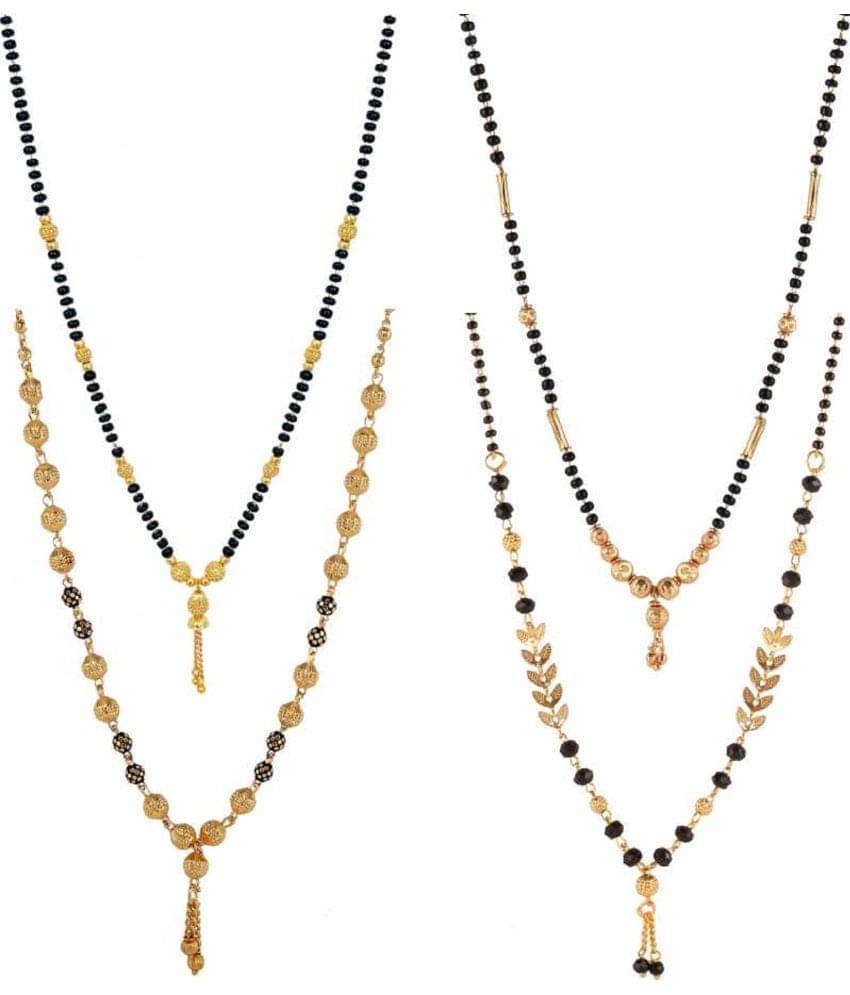     			Soni jewellery - Golden Mangalsutra Set ( Pack of 4 )