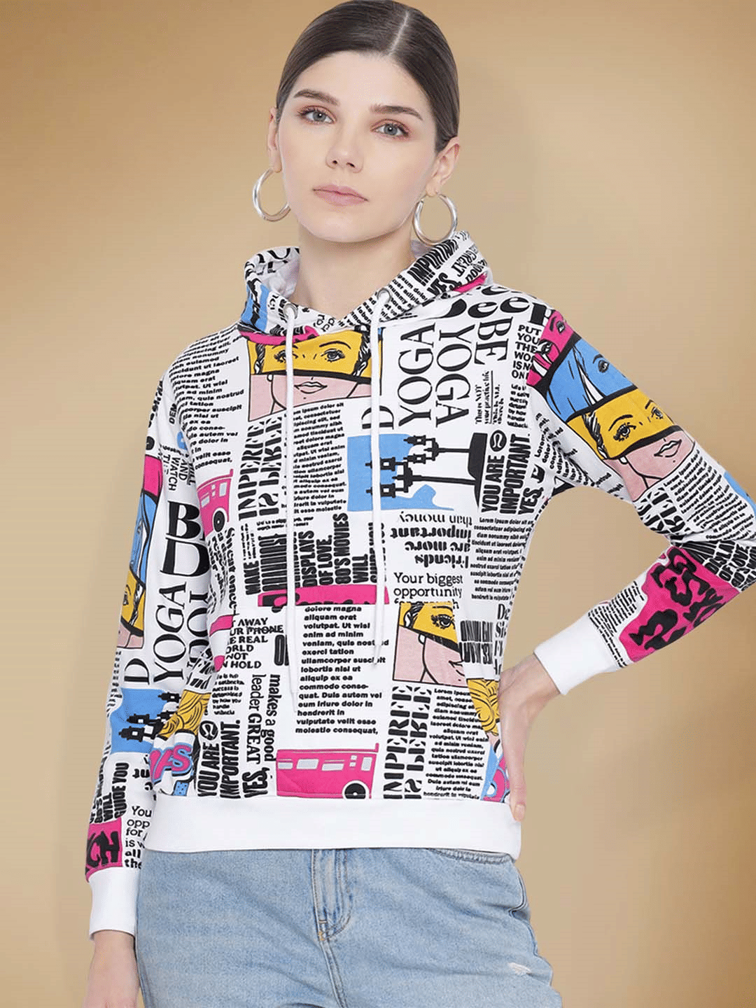 The Dry State Fleece Multi Color Hooded Sweatshirt The Dry State Fleece Multi Color Hooded Sweatshirt