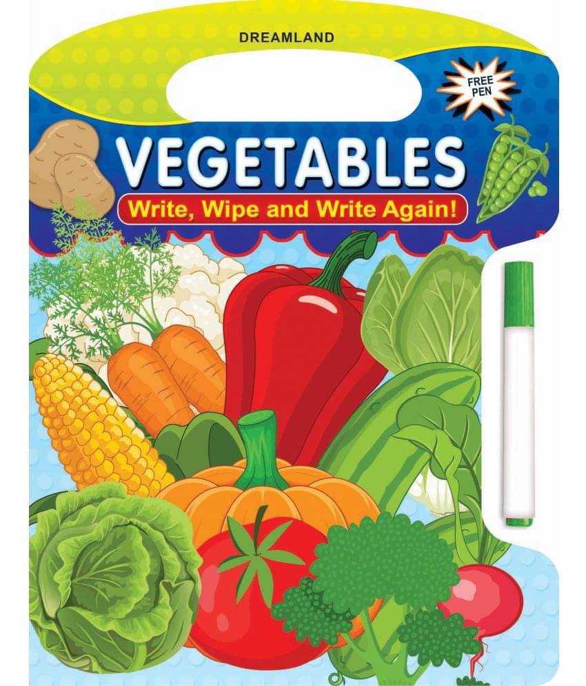     			Write and Wipe Book - Vegetables - Early Learning Book