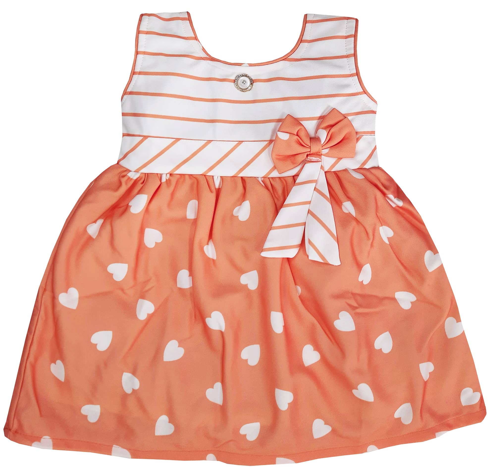 LITTLE PANDA Baby Girls Satin Frocks ( Pink )