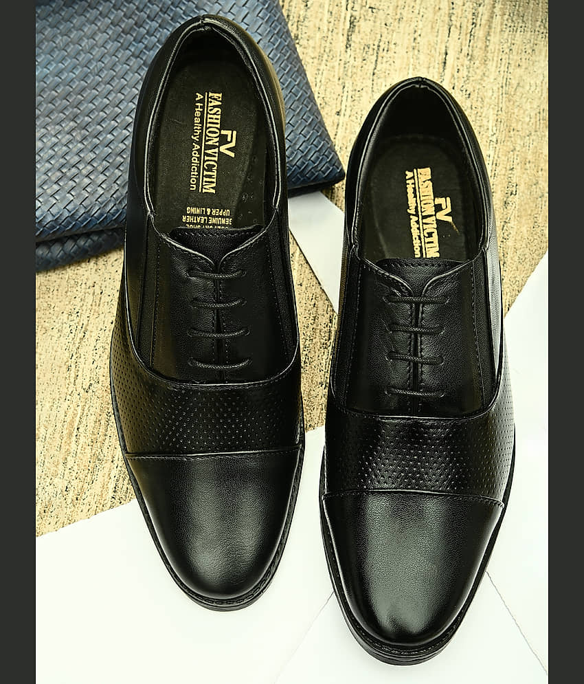 Fashion Victim Oxfords Genuine Leather Black Formal Shoes - Formal Shoes | Buy online on ZillyBuy