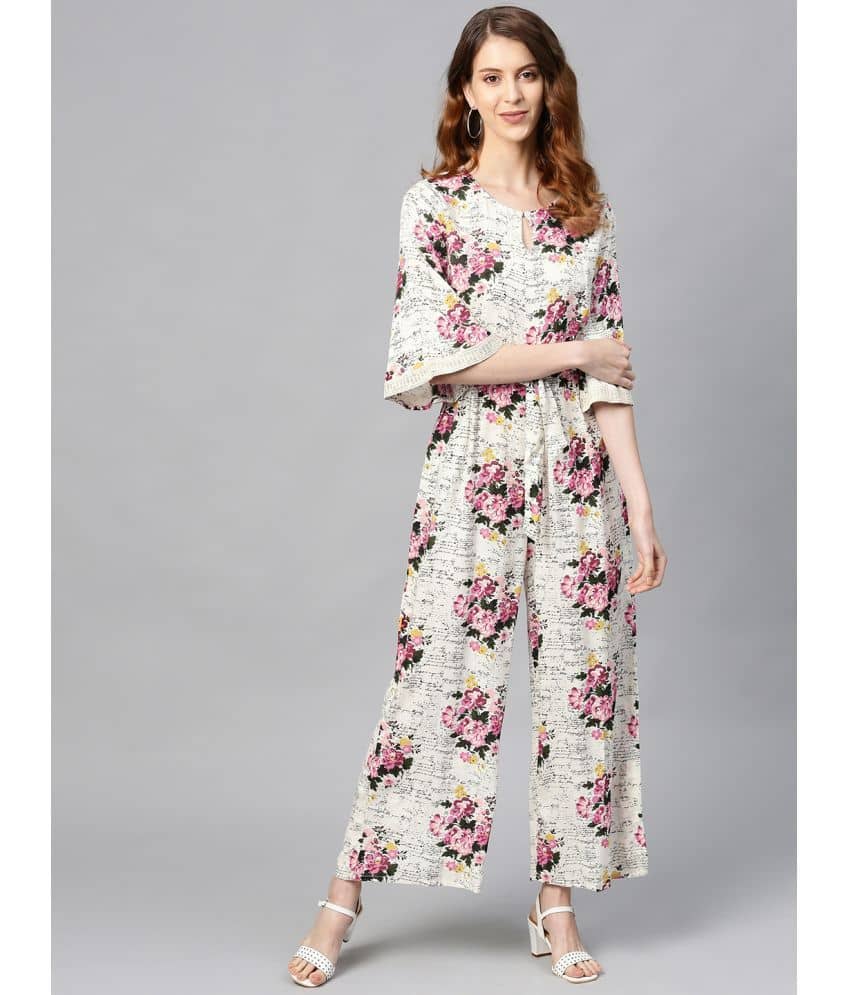 Juniper Off White Rayon Jumpsuit - Single