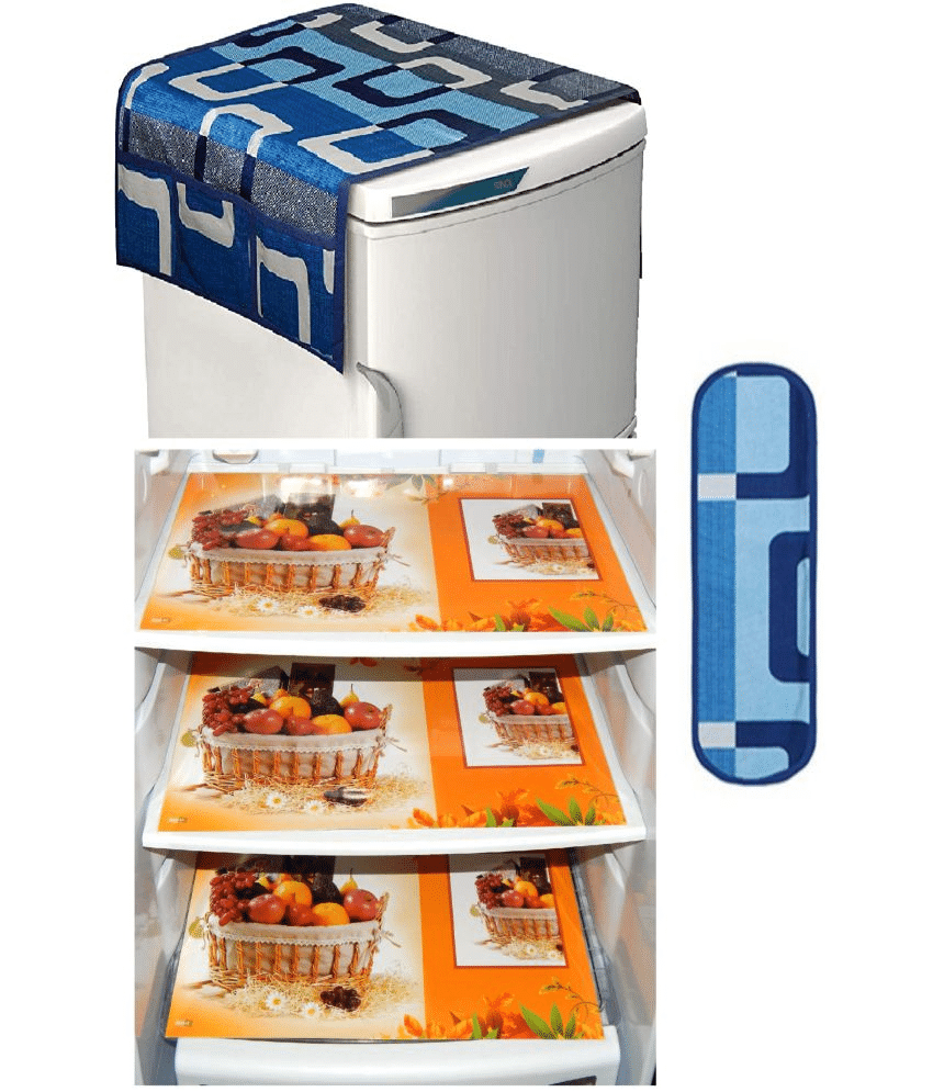 Shaphio Set of 5 Polyester Multicolor Fridge Top Cover Shaphio Set of 5 Polyester Multicolor Fridge Top Cover