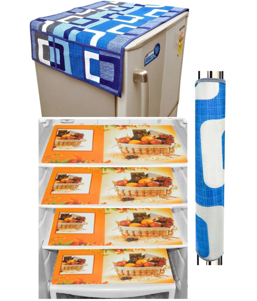     			Shaphio Set of 6 Polyester Multicolor Fridge Top Cover
