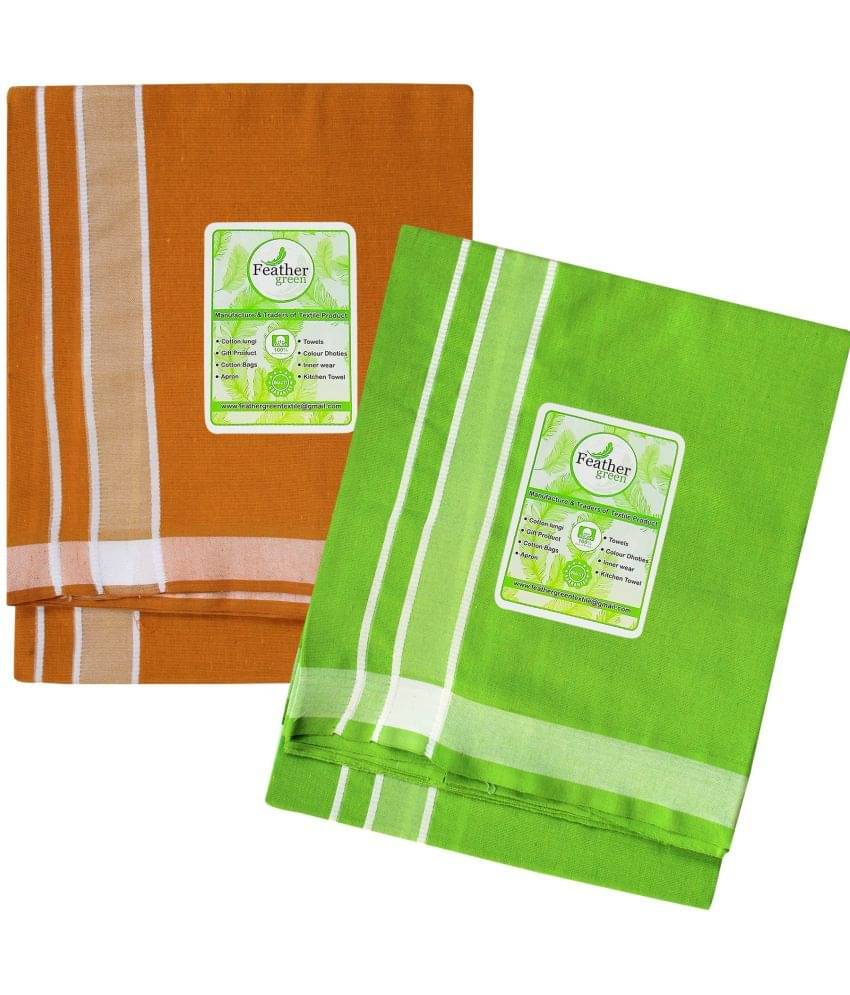     			Feather Green Multi Dhoti
