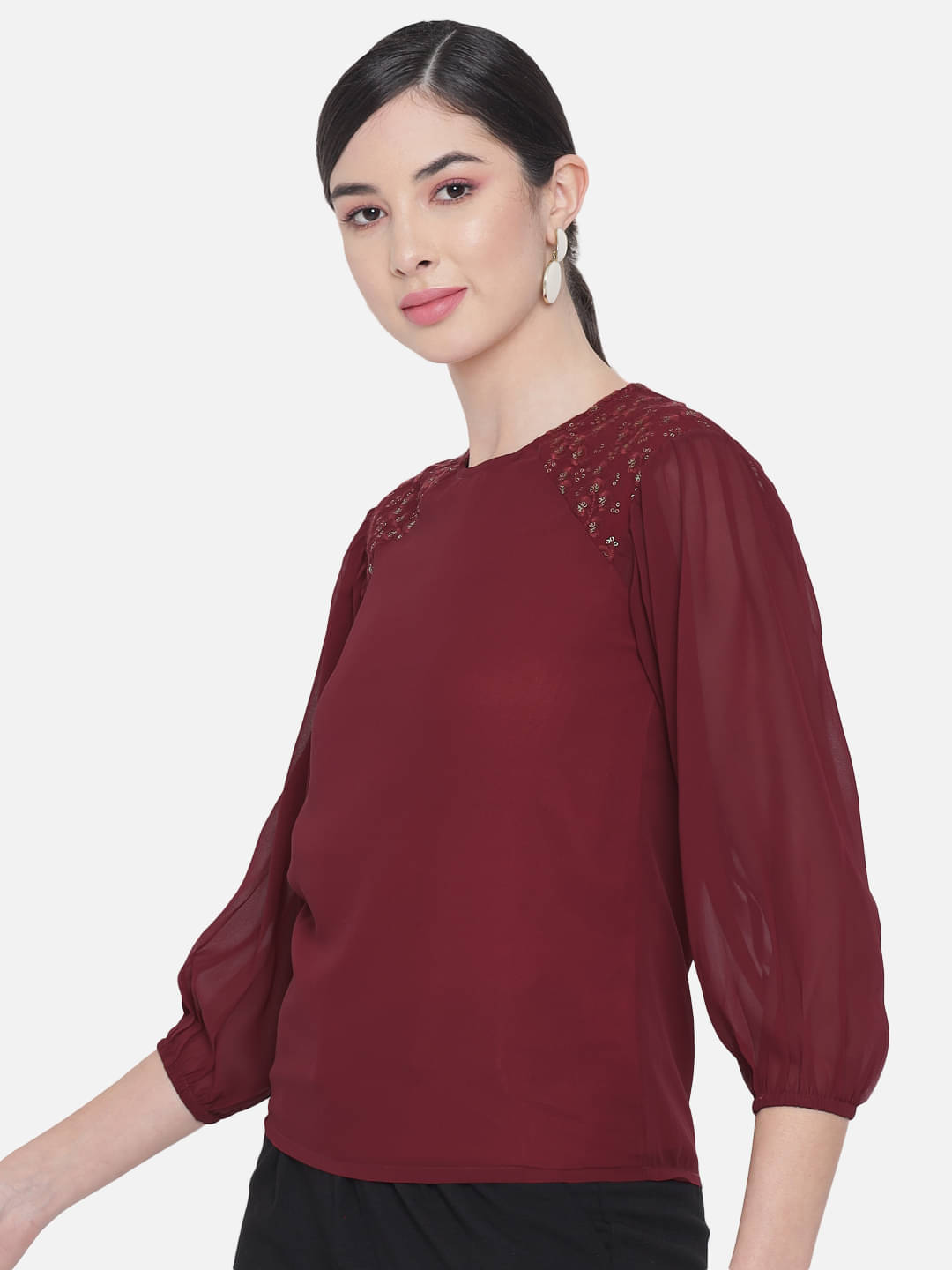 ALL WAYS YOU Women's Polyester Regular Top ( Red ) ALL WAYS YOU Women's Polyester Regular Top ( Red )