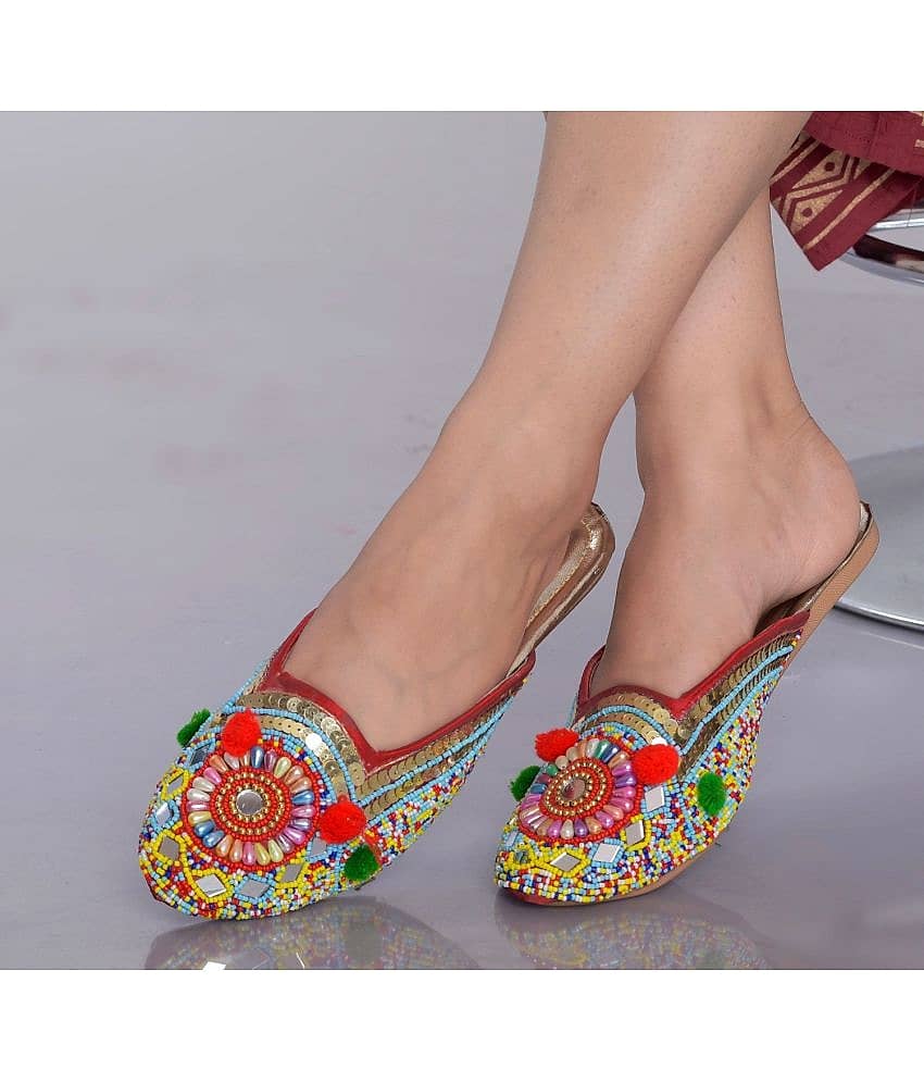 Anjaneya Creations - Multi Color Women's Mules - Ethnic Shoes | Buy online on ZillyBuy