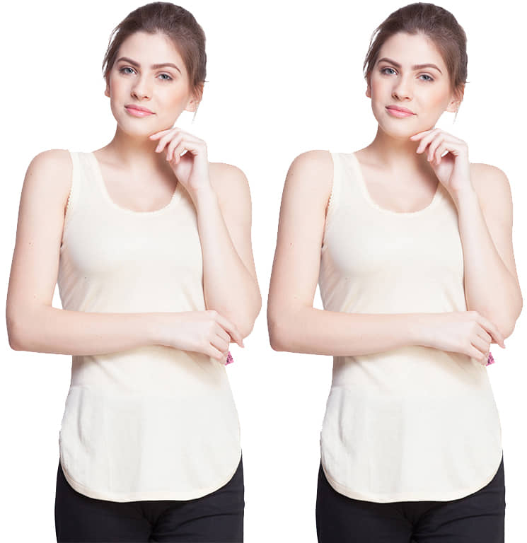 Dollar Missy Cotton Camisoles - Beige Pack of 2