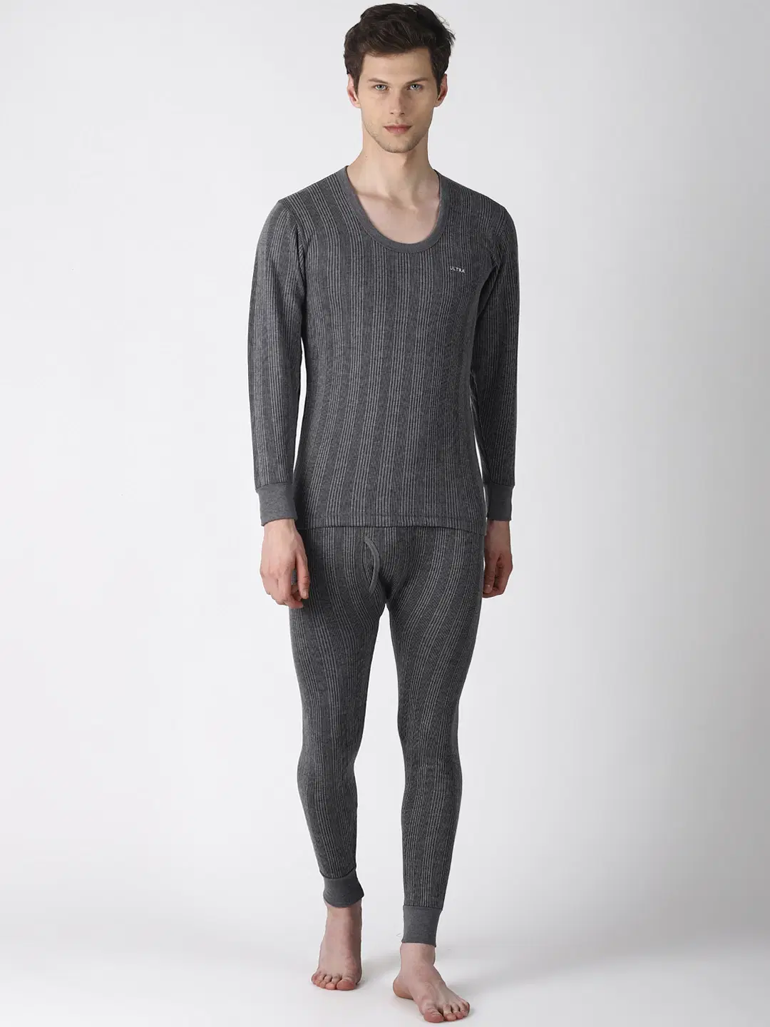Dollar Ultra Pack of 1 Cotton Blend Thermal Sets For Men's ( Grey )