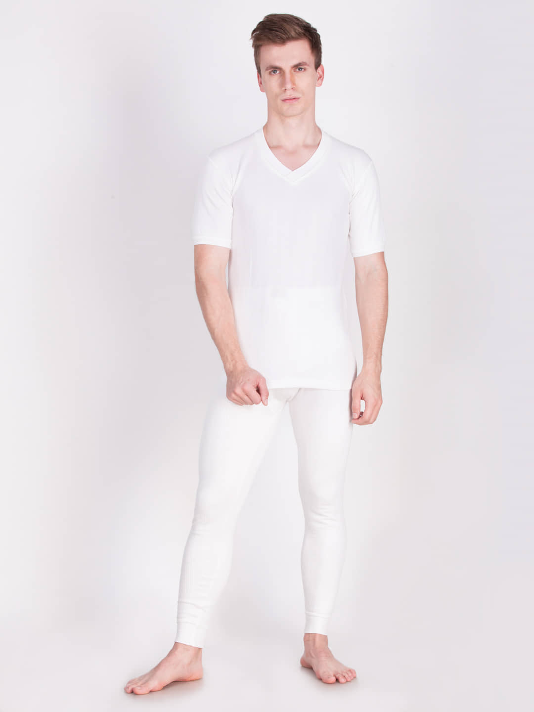 Dollar Ultra Pack of 1 Cotton Blend Thermal Sets For Men's ( Off-White )