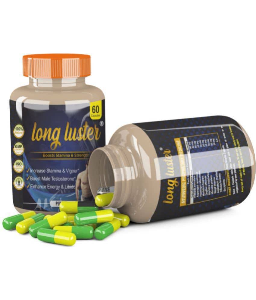 Long Luster  Capsule For Night Long Time Sexual Power Tablets | Big Size Capsules| Sexual Power Herbal Formulation for Long Lasting Erection for men Stamina and Testosteorne Booster Supplement