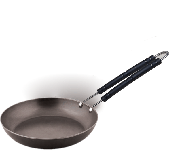     			Veer Delux Handle No Coating Mild Steel Fry Pan 24 cm mL