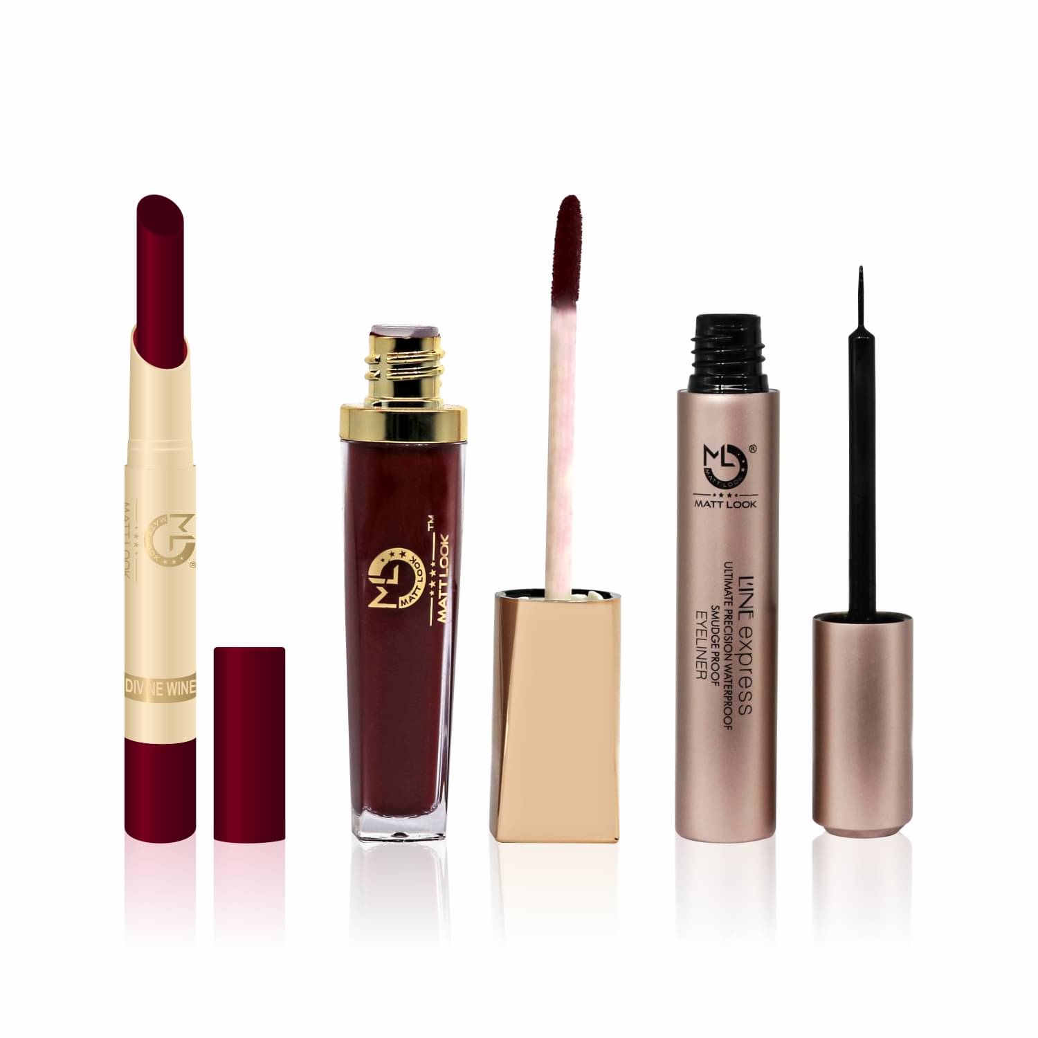     			Mattlook Lipstick|Eyeline|Sindoor for all Occasions, Party, Festival, Karva Chauth, Makeup Combo-13, Pack of 3