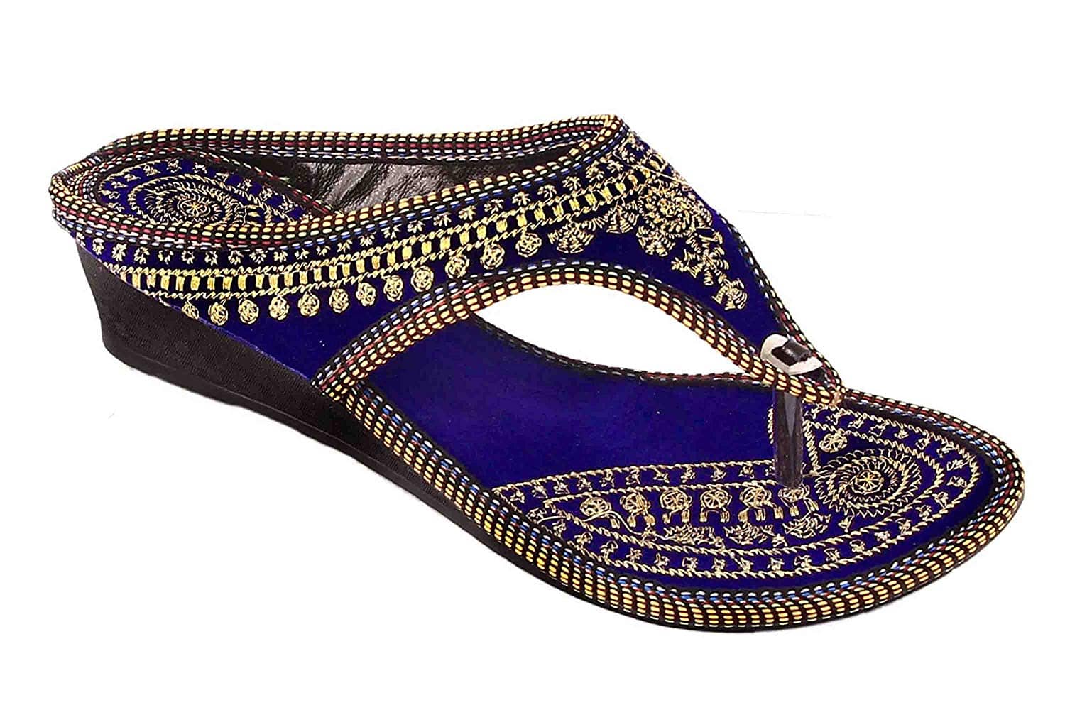 Apratim Blue Ethnic Footwear - Ethnic Shoes | Buy online on ZillyBuy