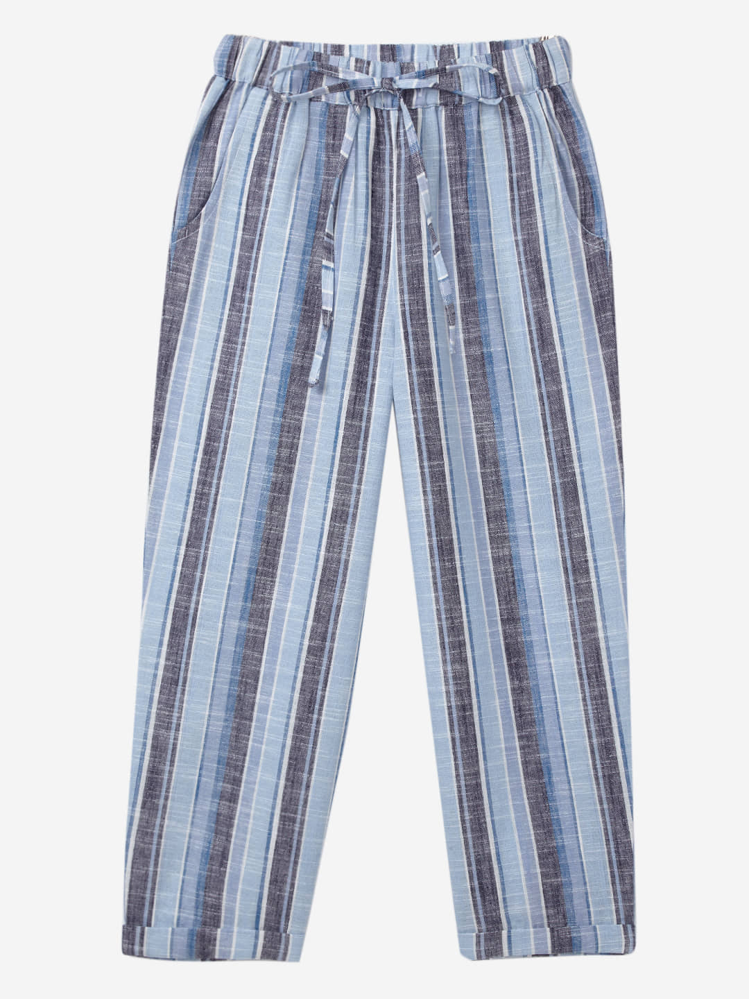 Cub McPaws Girls Linen Pants|Fashion Wear|4-5Years  (GS22PNT003Blu_04-05Y) - Trousers | Buy online on ZillyBuy