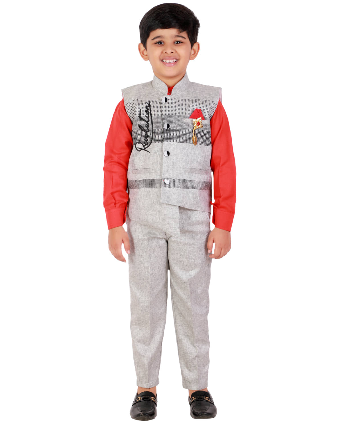 Fourfolds Pack of 1 Boys Cotton Blend Set ( Blue )