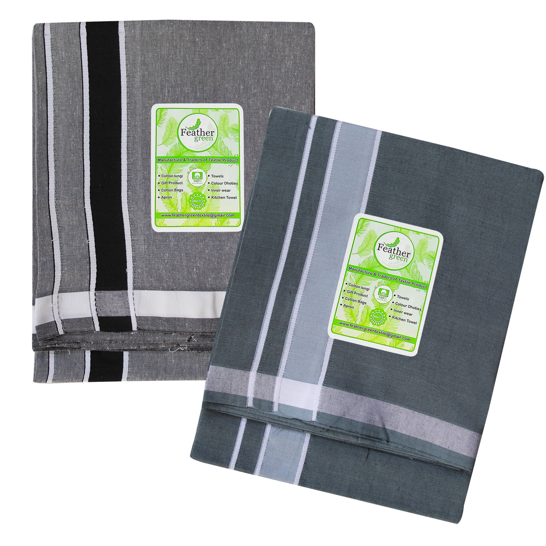     			Feather Green Multi Dhoti