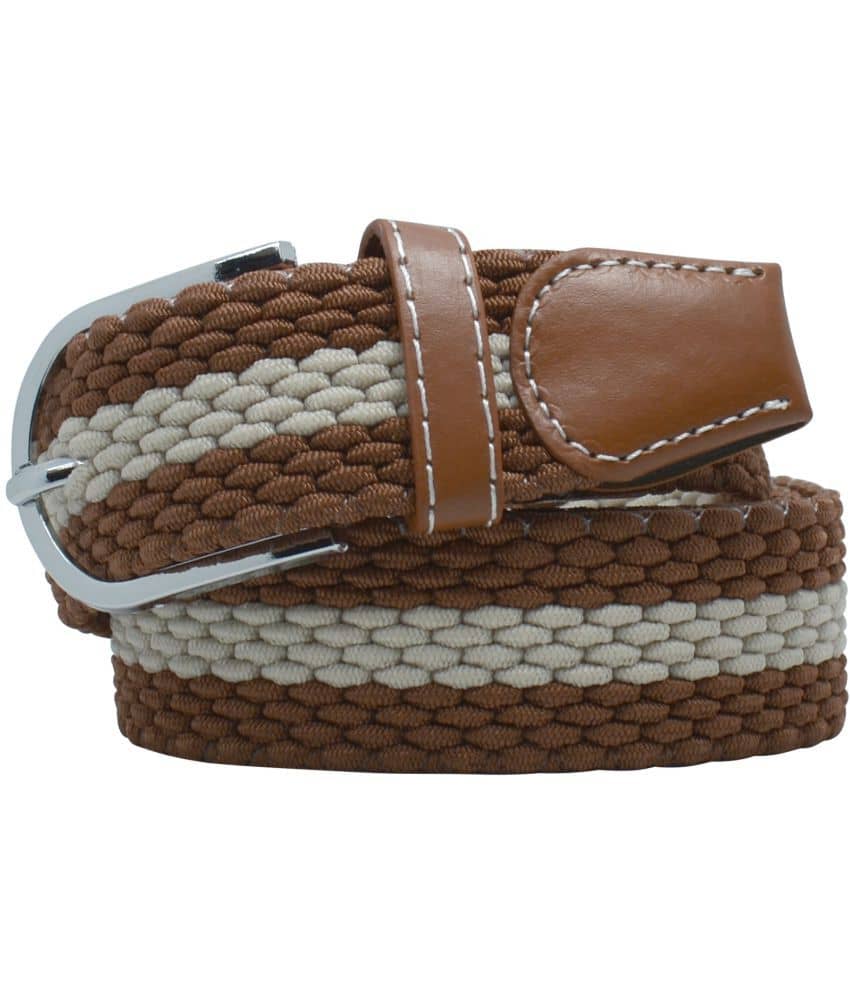 Loopa Brown Nylon Casual Belt Pack of 1