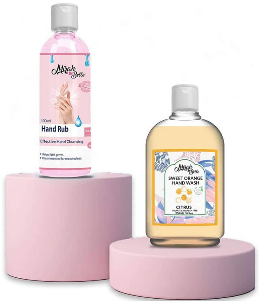 Mirah Belle Hand Rub Sanitizer 100ml & Sweet Orange Hand Wash 250ml Handwash 350 mL Pack of 1