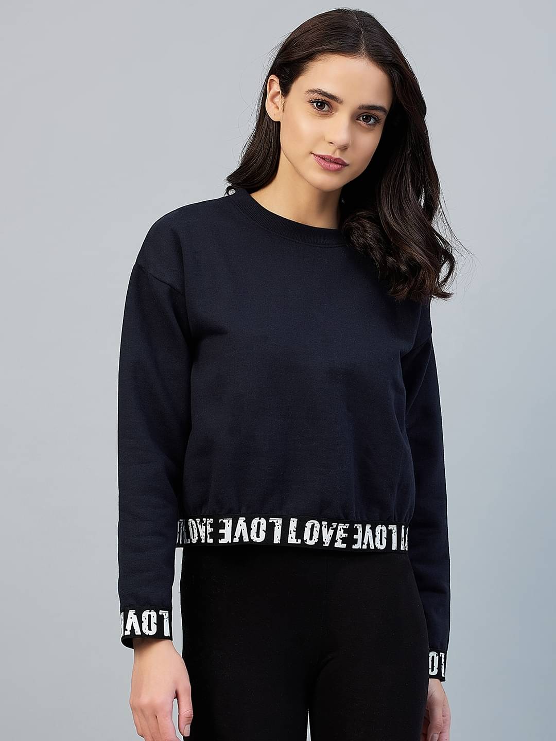    			StyleStone Fleece Navy Non Hooded Sweatshirt